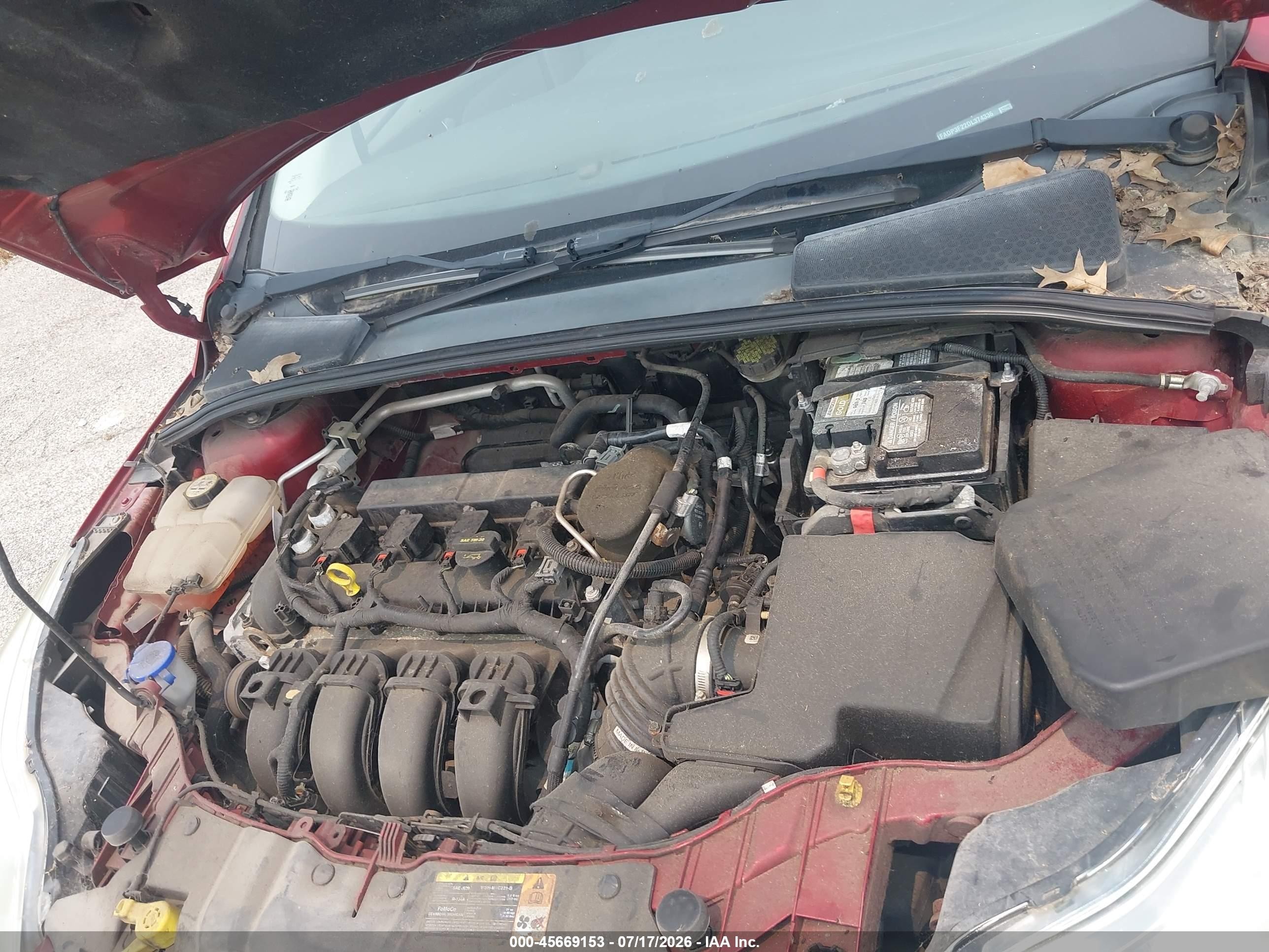 2013 Ford Focus Se Red vin: 1FADP3F22DL374336