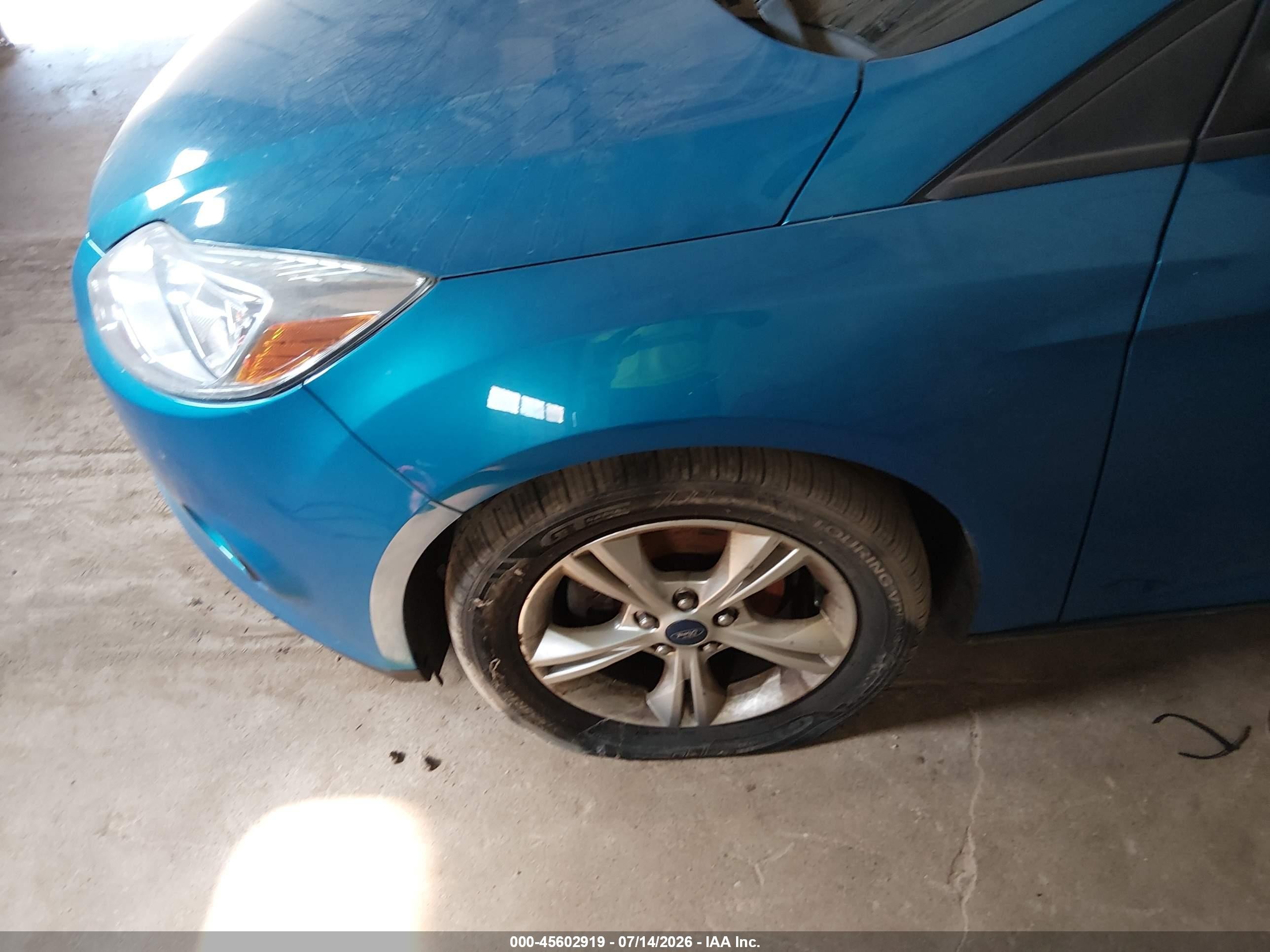 2013 Ford Focus Se Blue vin: 1FADP3F22DL381982