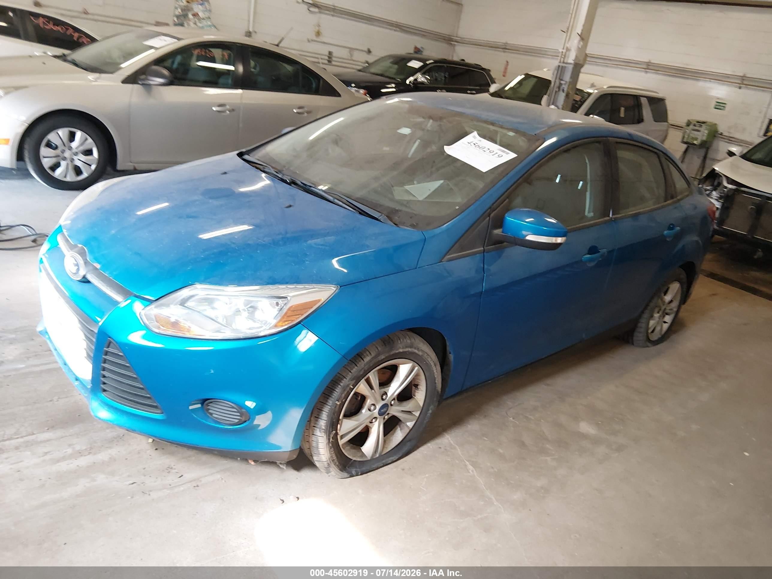 2013 Ford Focus Se Blue vin: 1FADP3F22DL381982
