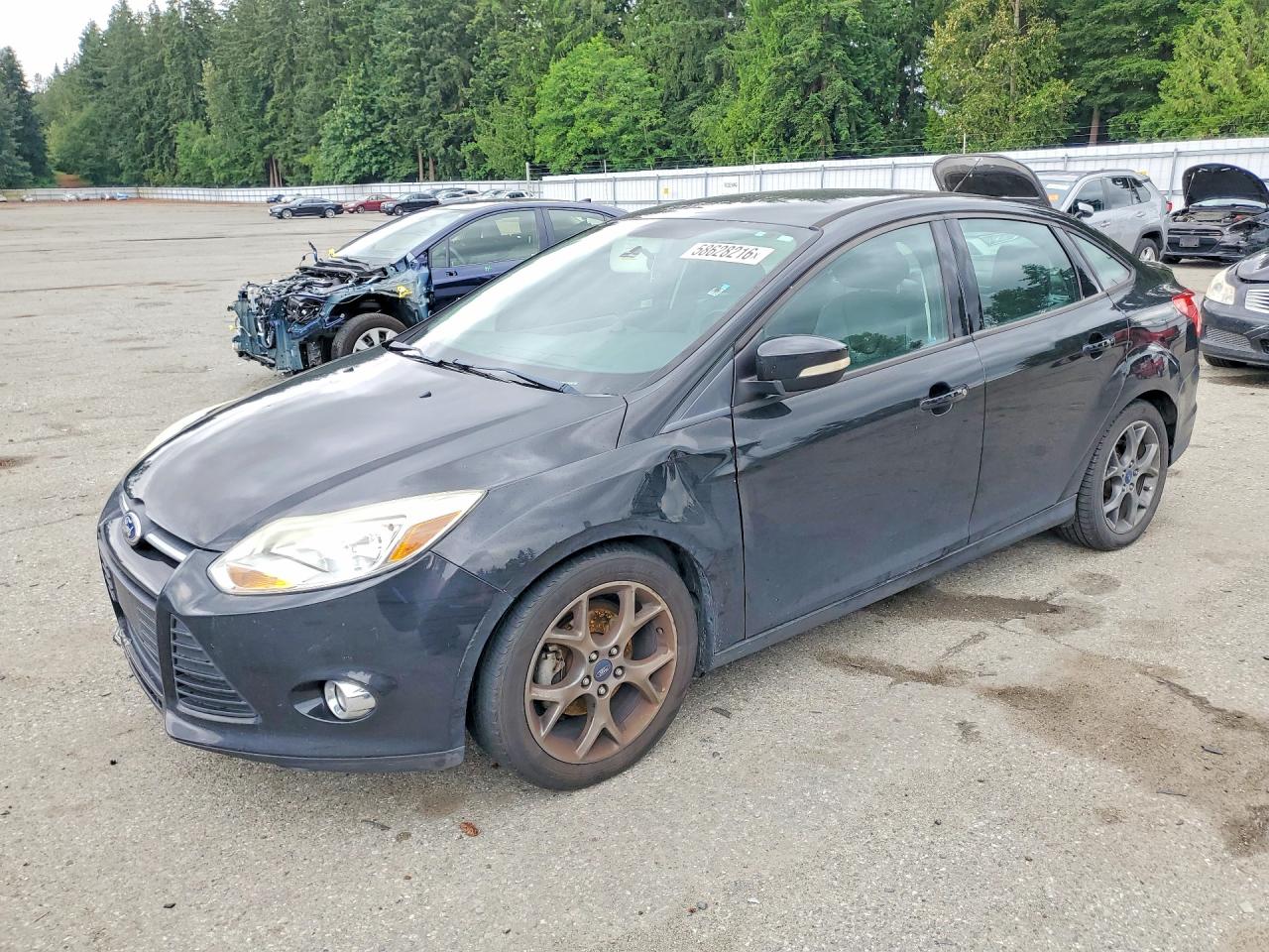 2014 Ford Focus Se Black vin: 1FADP3F22EL118330