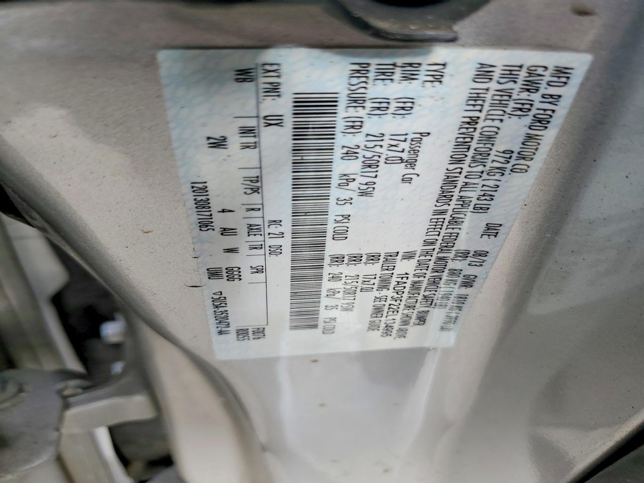 2014 Ford Focus Se Silver vin: 1FADP3F22EL134995
