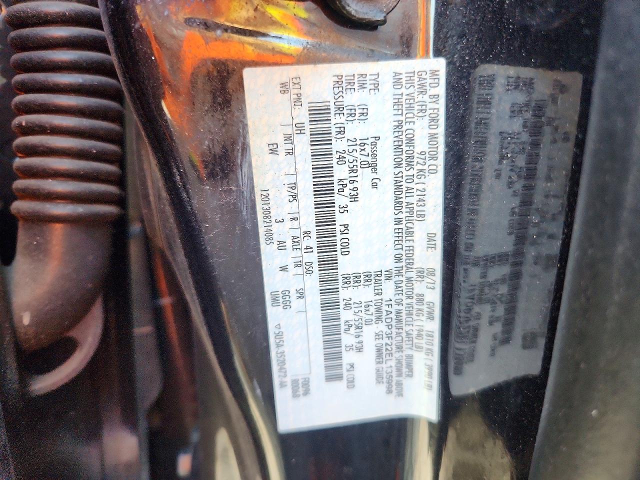 2014 Ford Focus Se Black vin: 1FADP3F22EL135998