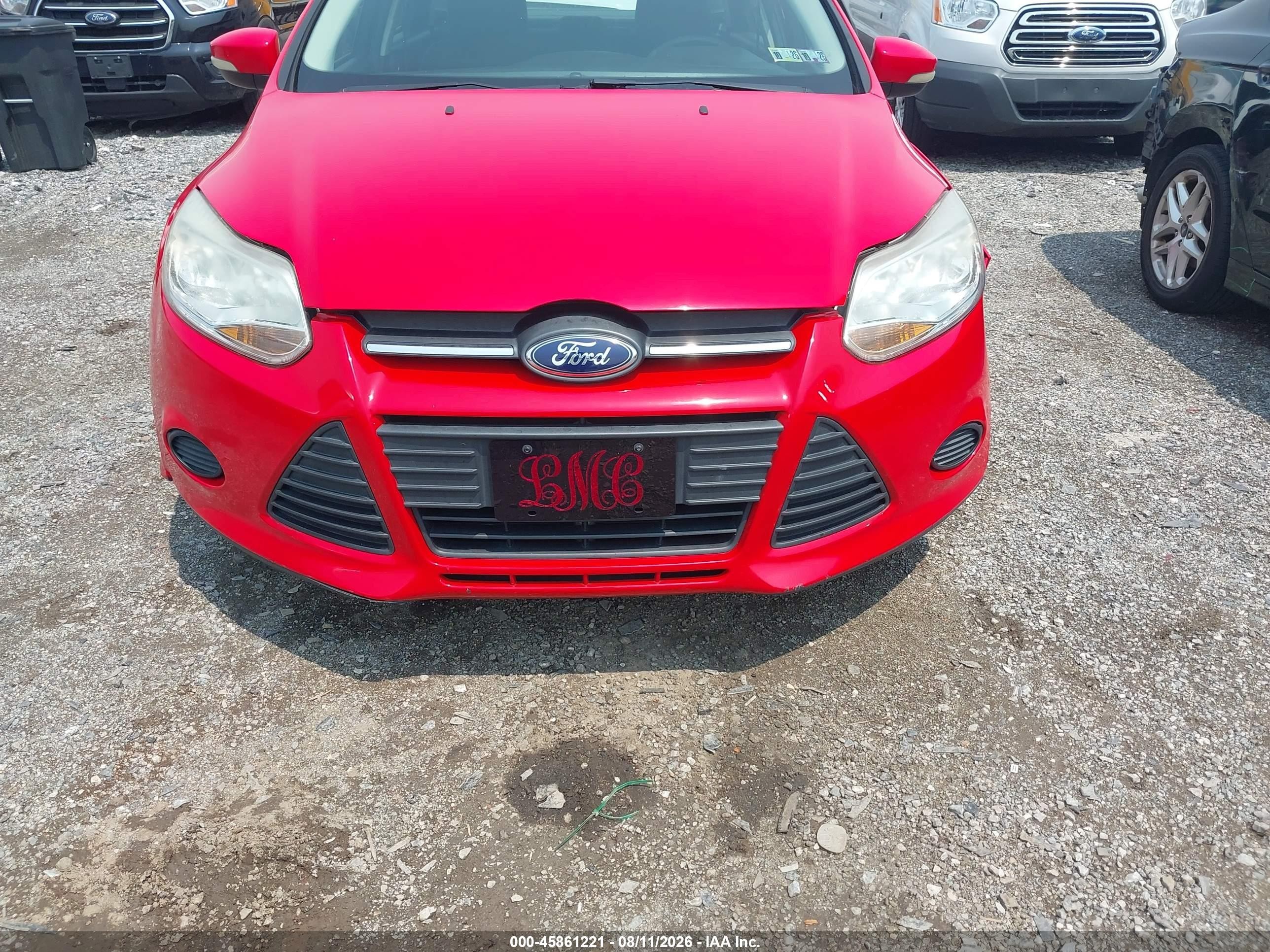 2014 Ford Focus Se Red vin: 1FADP3F22EL159086