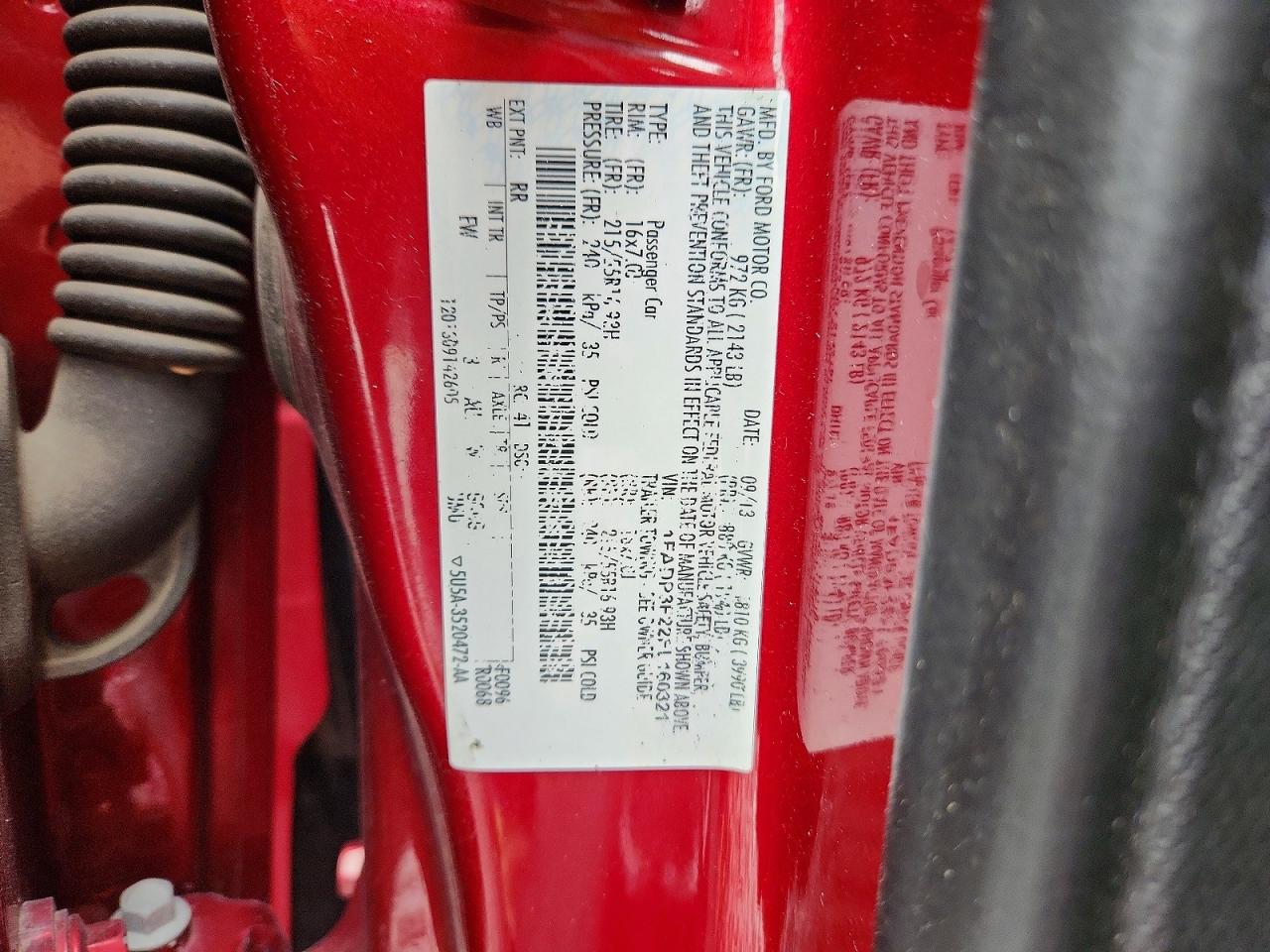 2014 Ford Focus Se Red vin: 1FADP3F22EL160321