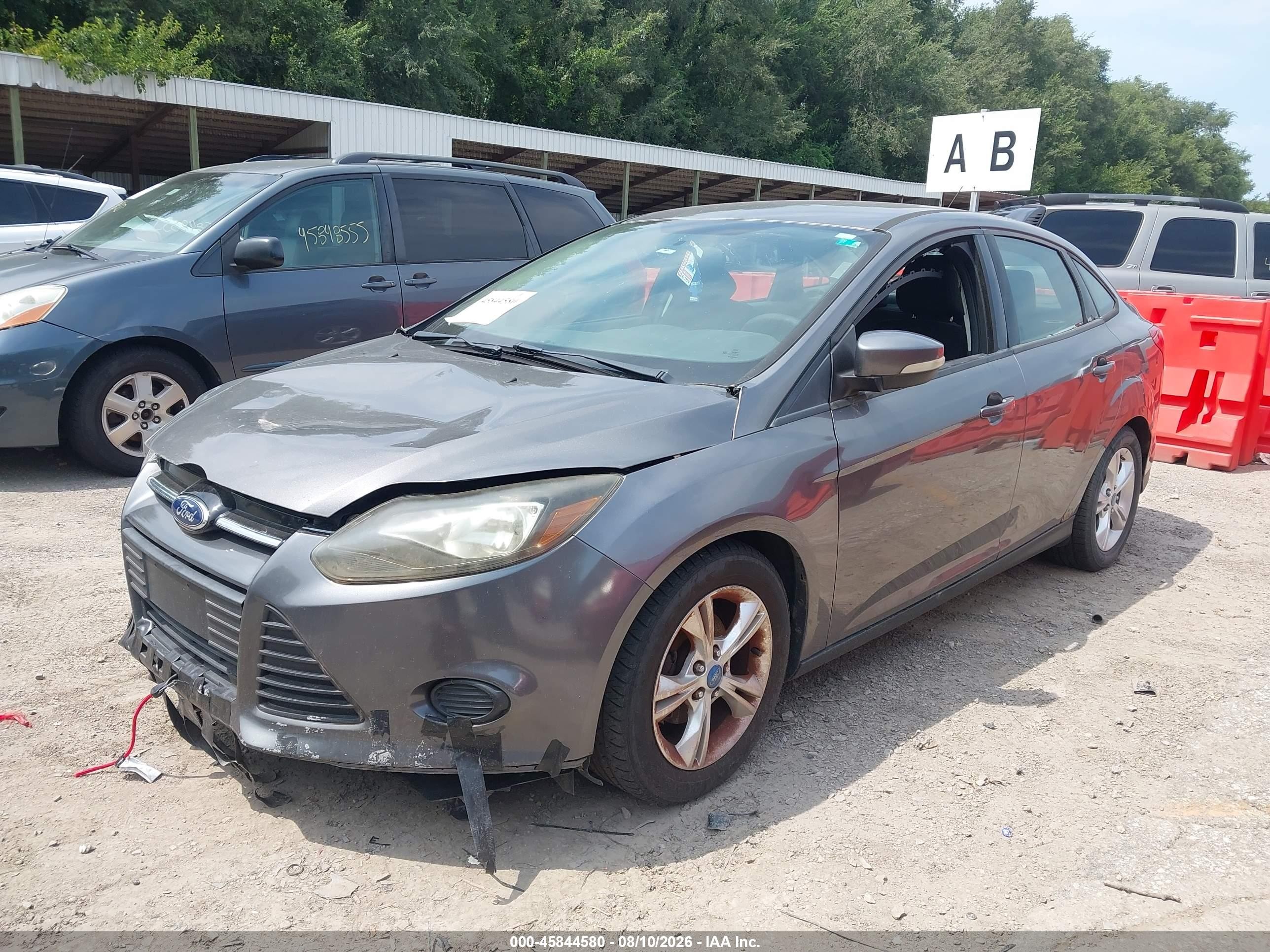 2014 Ford Focus Se Gray vin: 1FADP3F22EL163395