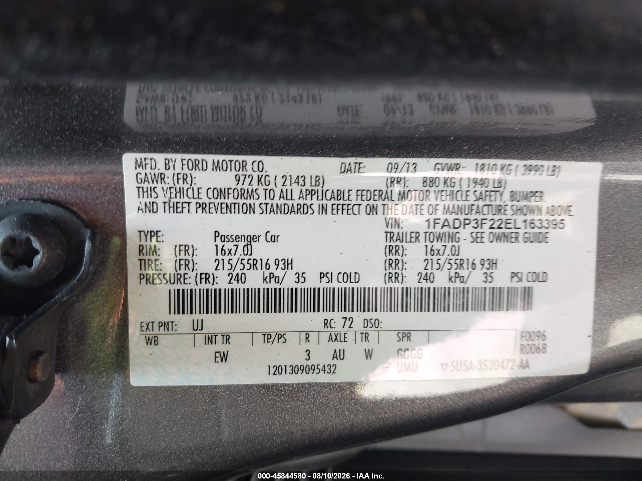 2014 Ford Focus Se Gray vin: 1FADP3F22EL163395