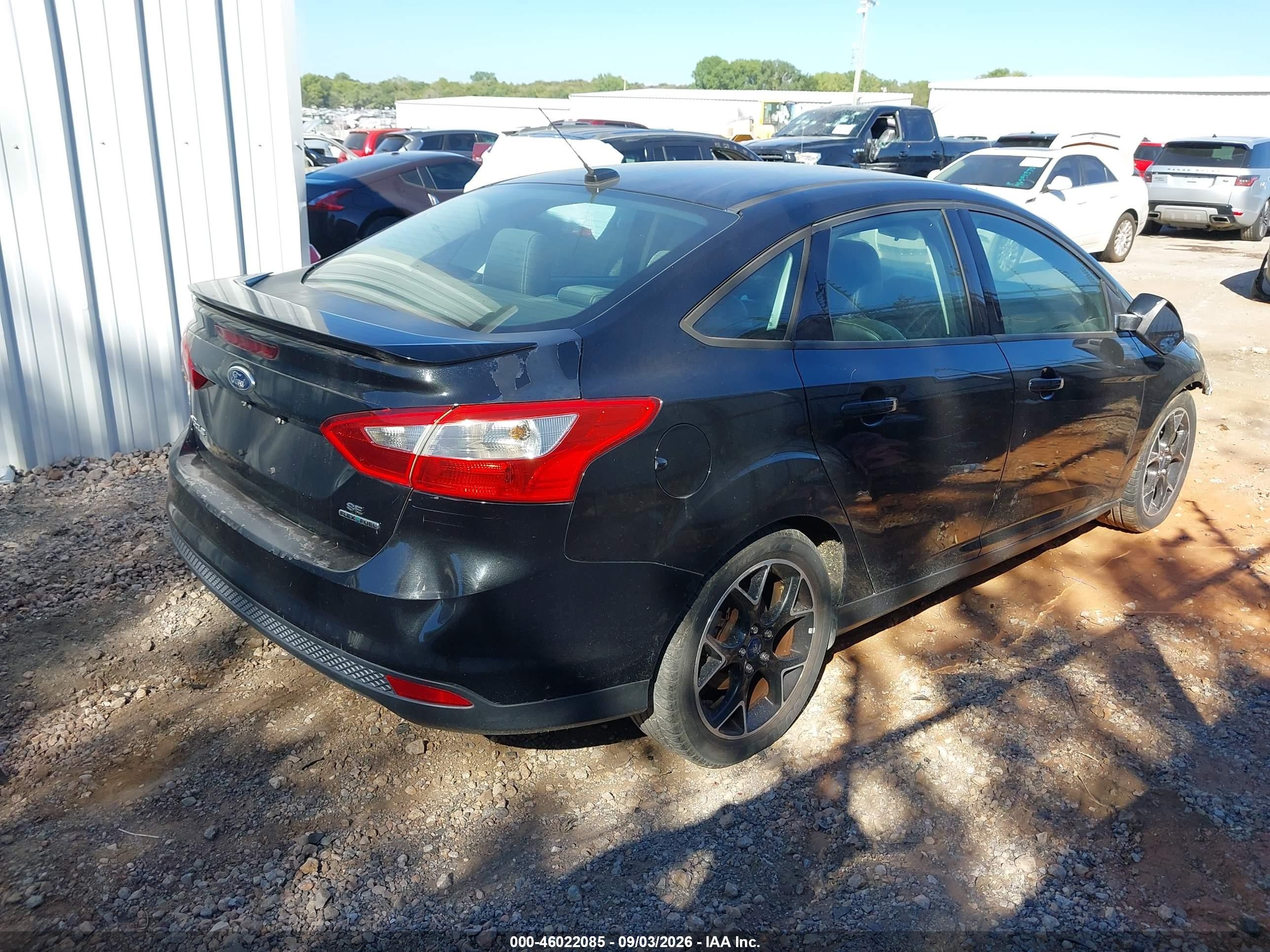 2014 Ford Focus Se Black vin: 1FADP3F22EL183971