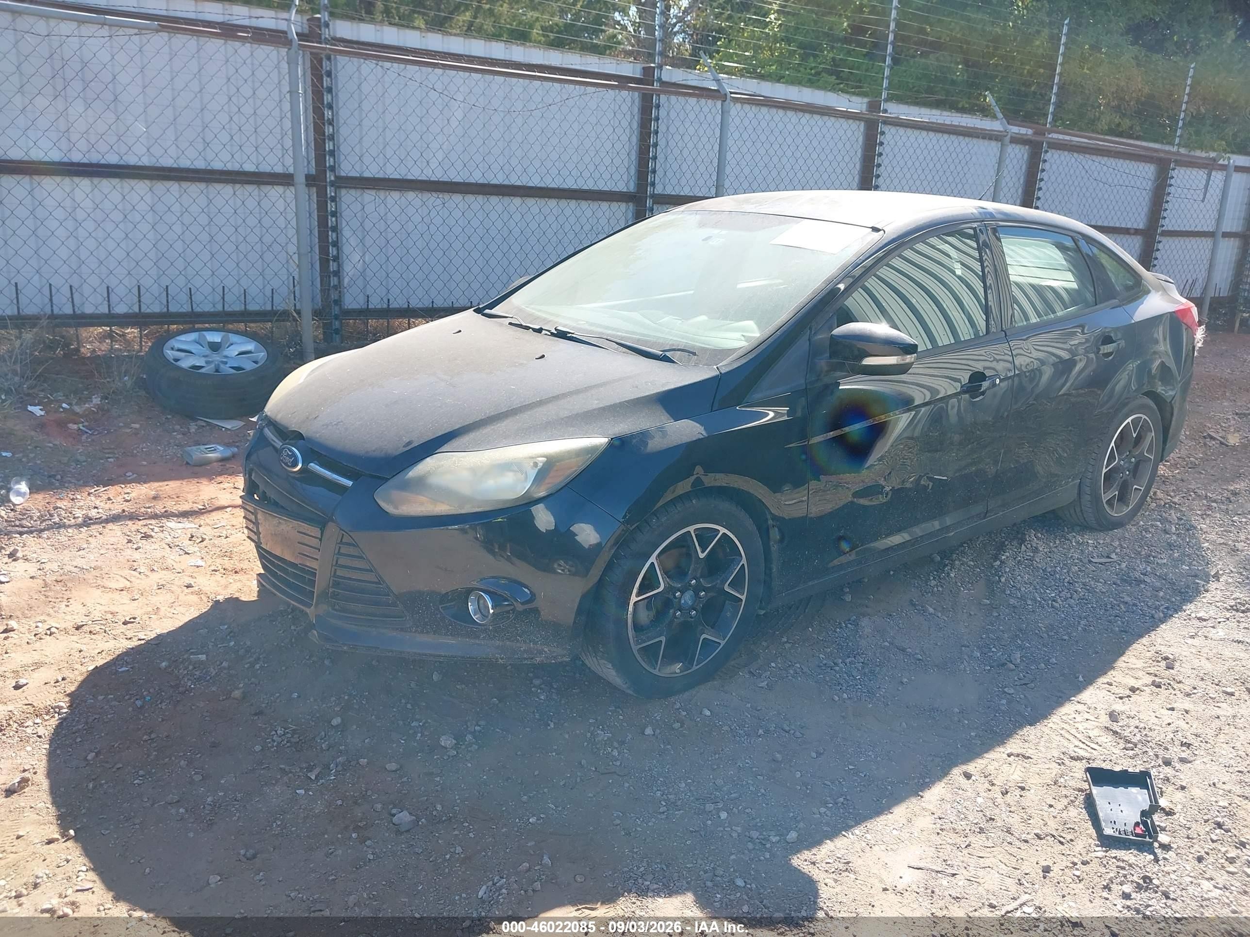 2014 Ford Focus Se Black vin: 1FADP3F22EL183971
