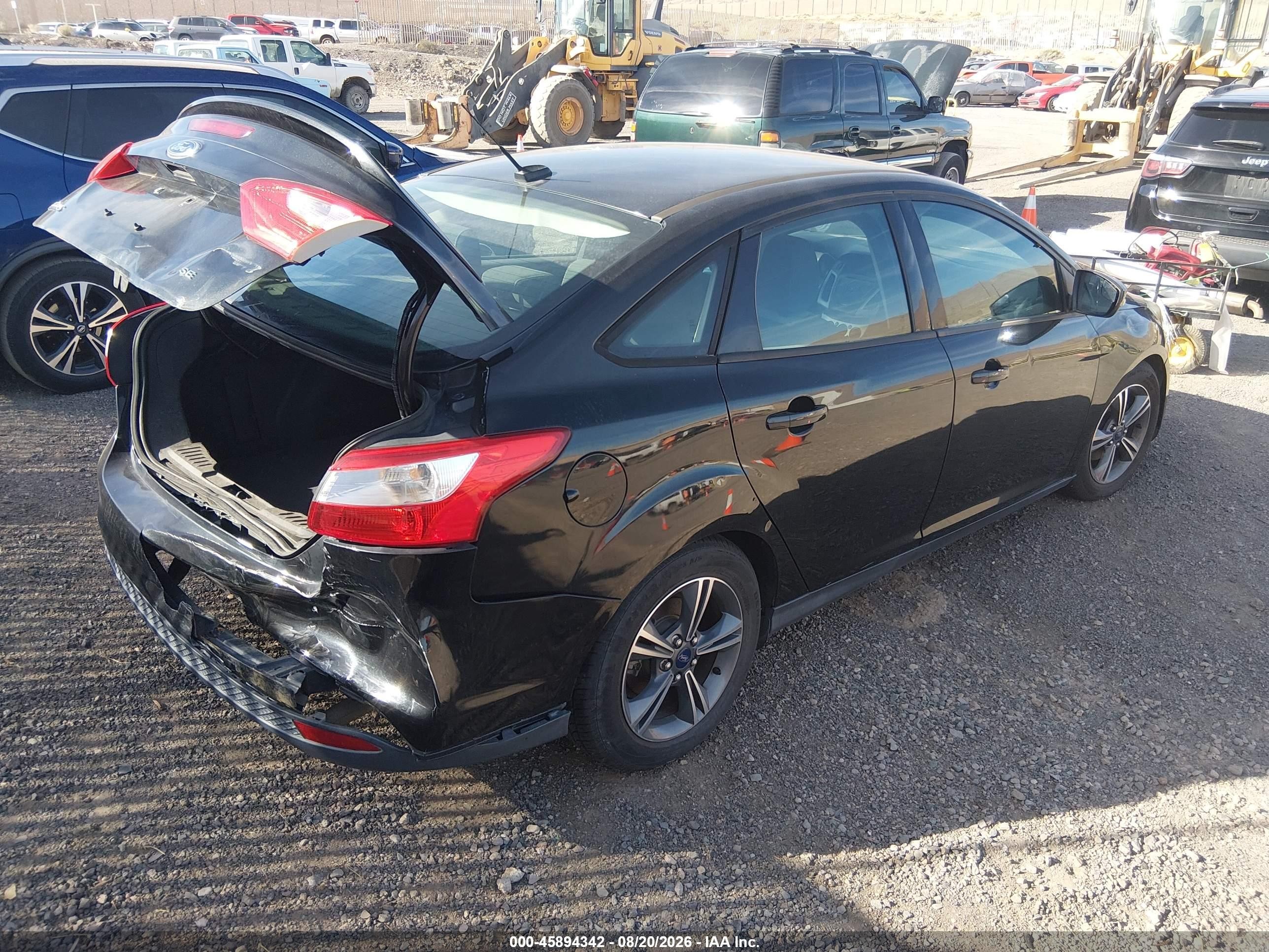 2014 Ford Focus Se Black vin: 1FADP3F22EL185378
