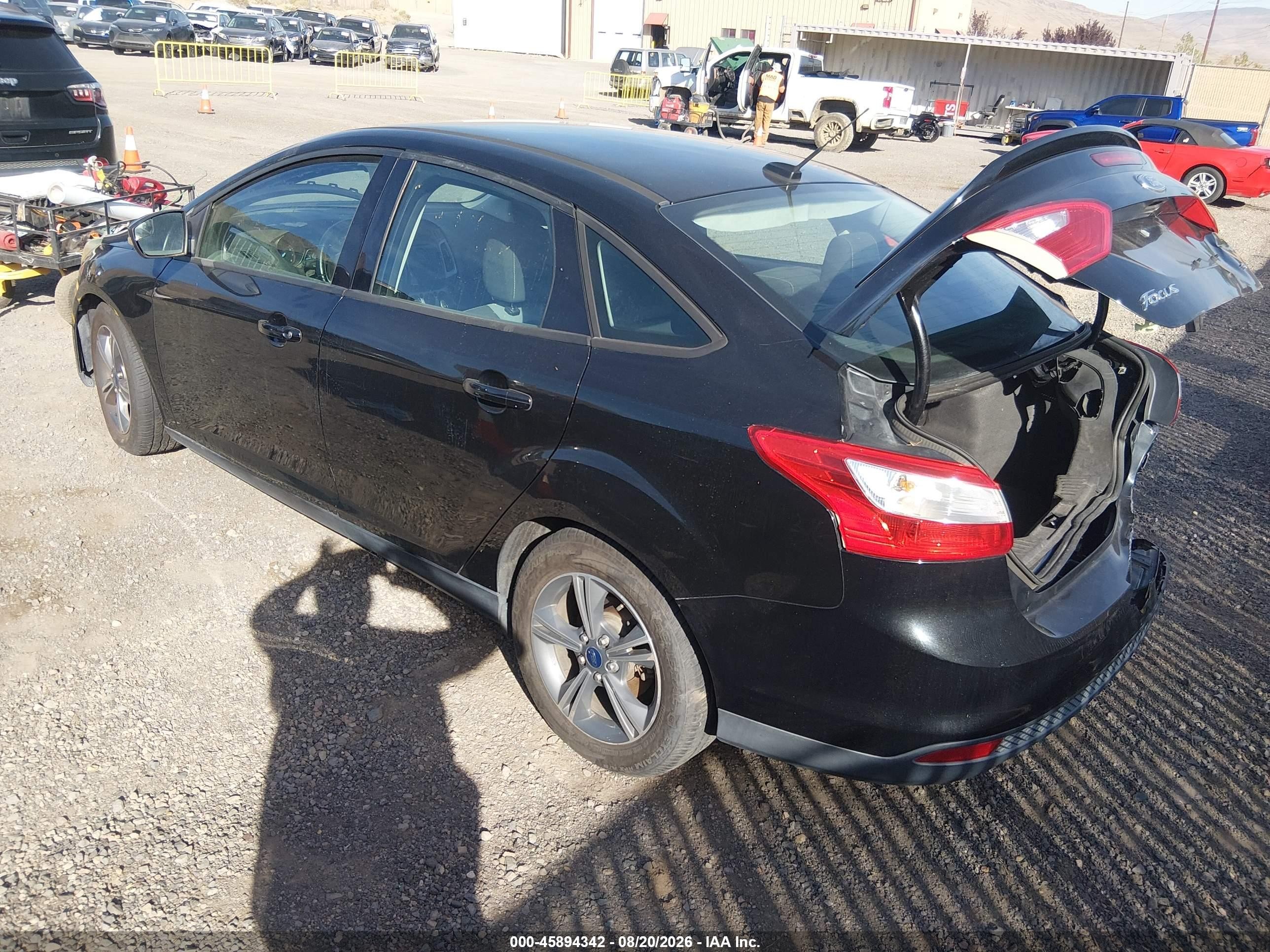 2014 Ford Focus Se Black vin: 1FADP3F22EL185378