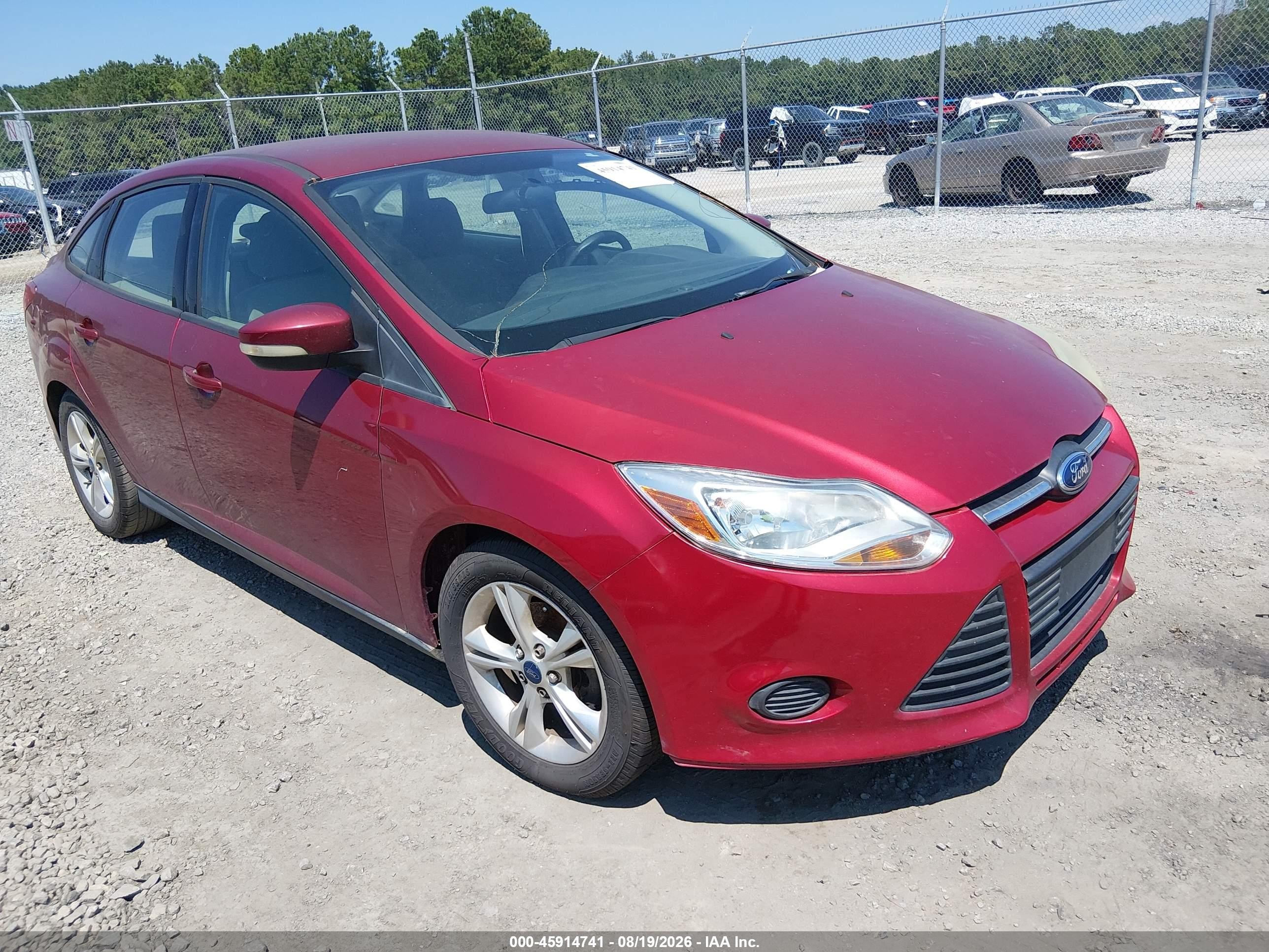 2014 Ford Focus Se Red vin: 1FADP3F22EL190600
