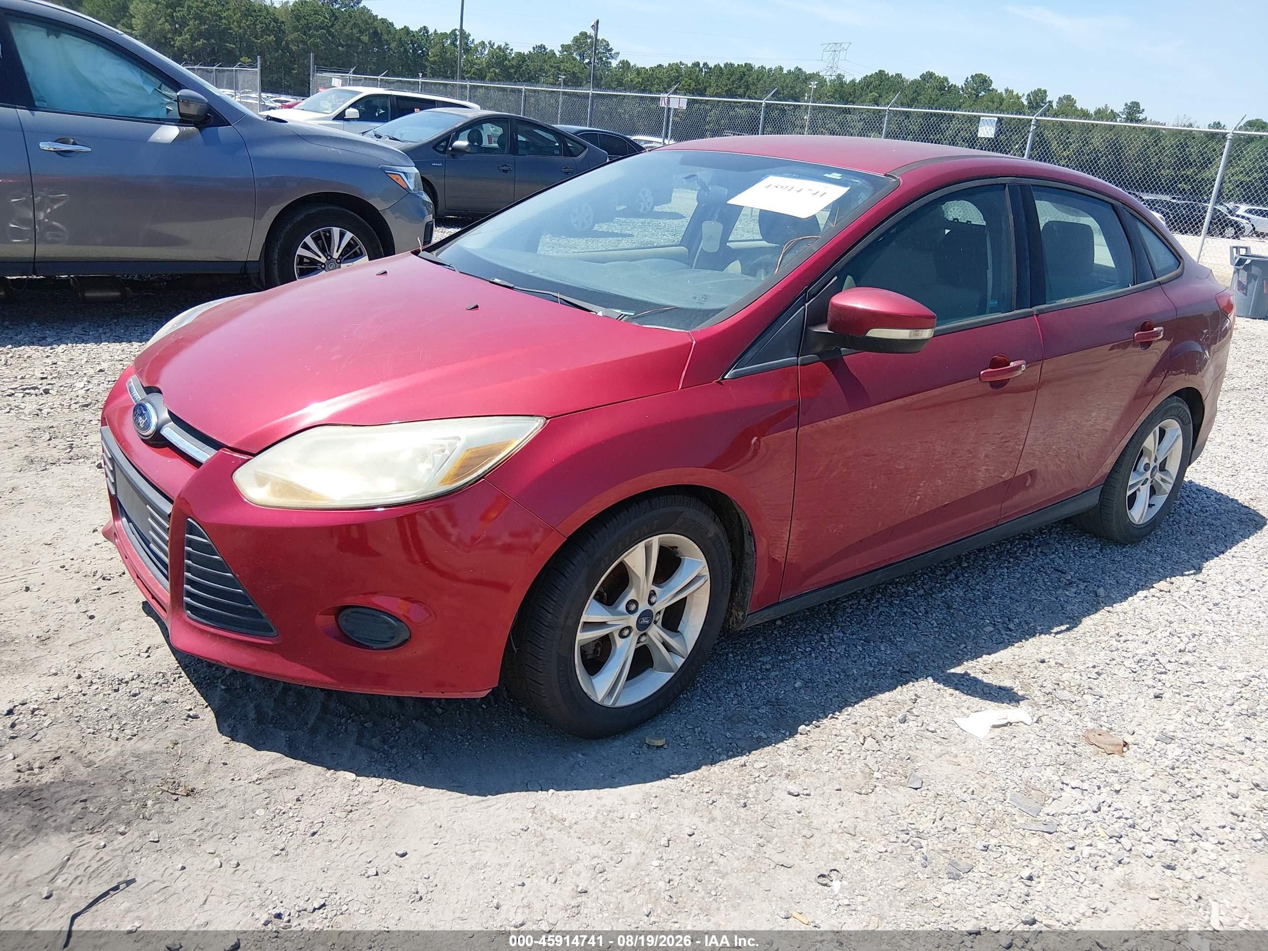 2014 Ford Focus Se Red vin: 1FADP3F22EL190600
