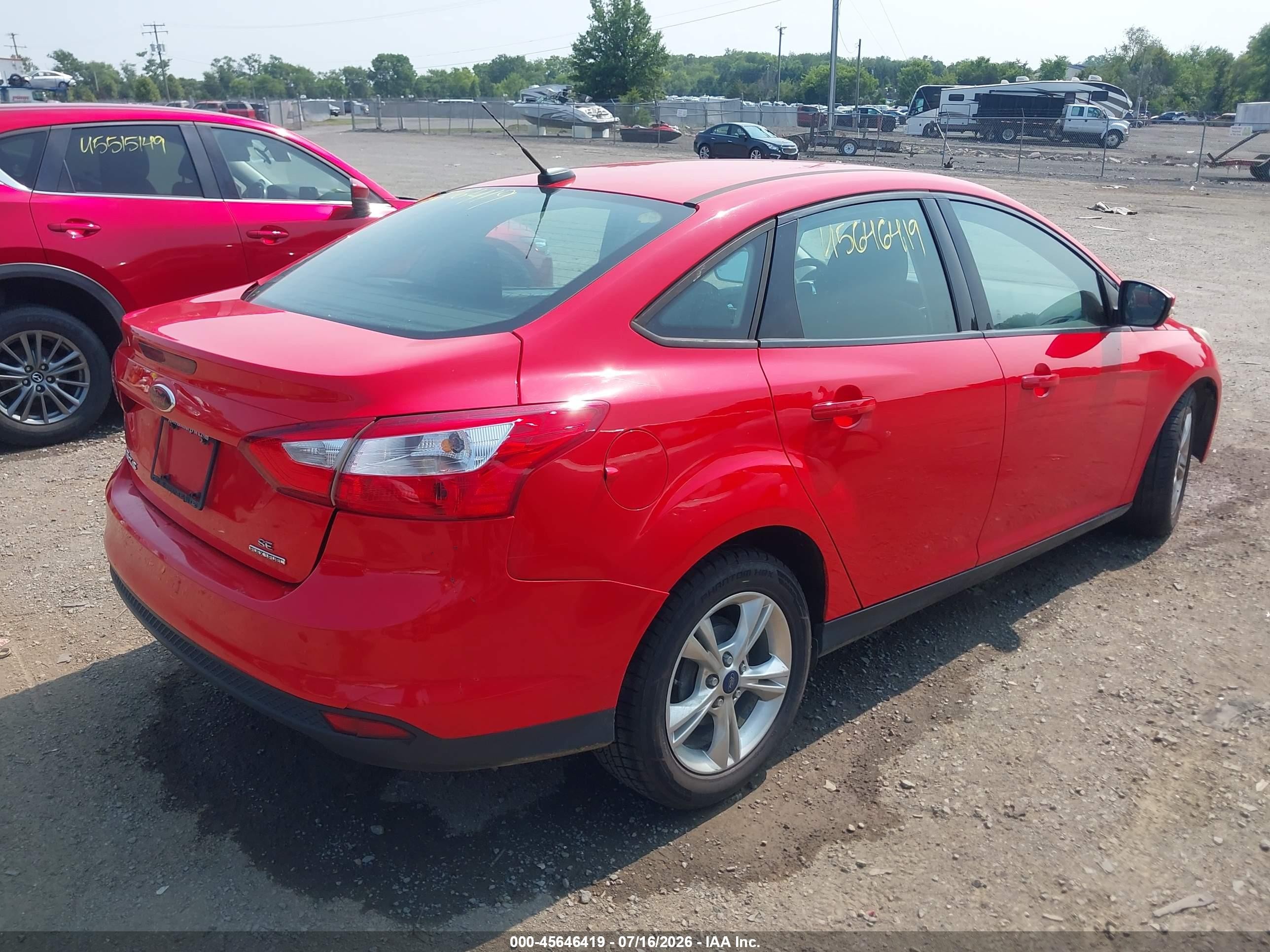 2014 Ford Focus Se Red vin: 1FADP3F22EL192122