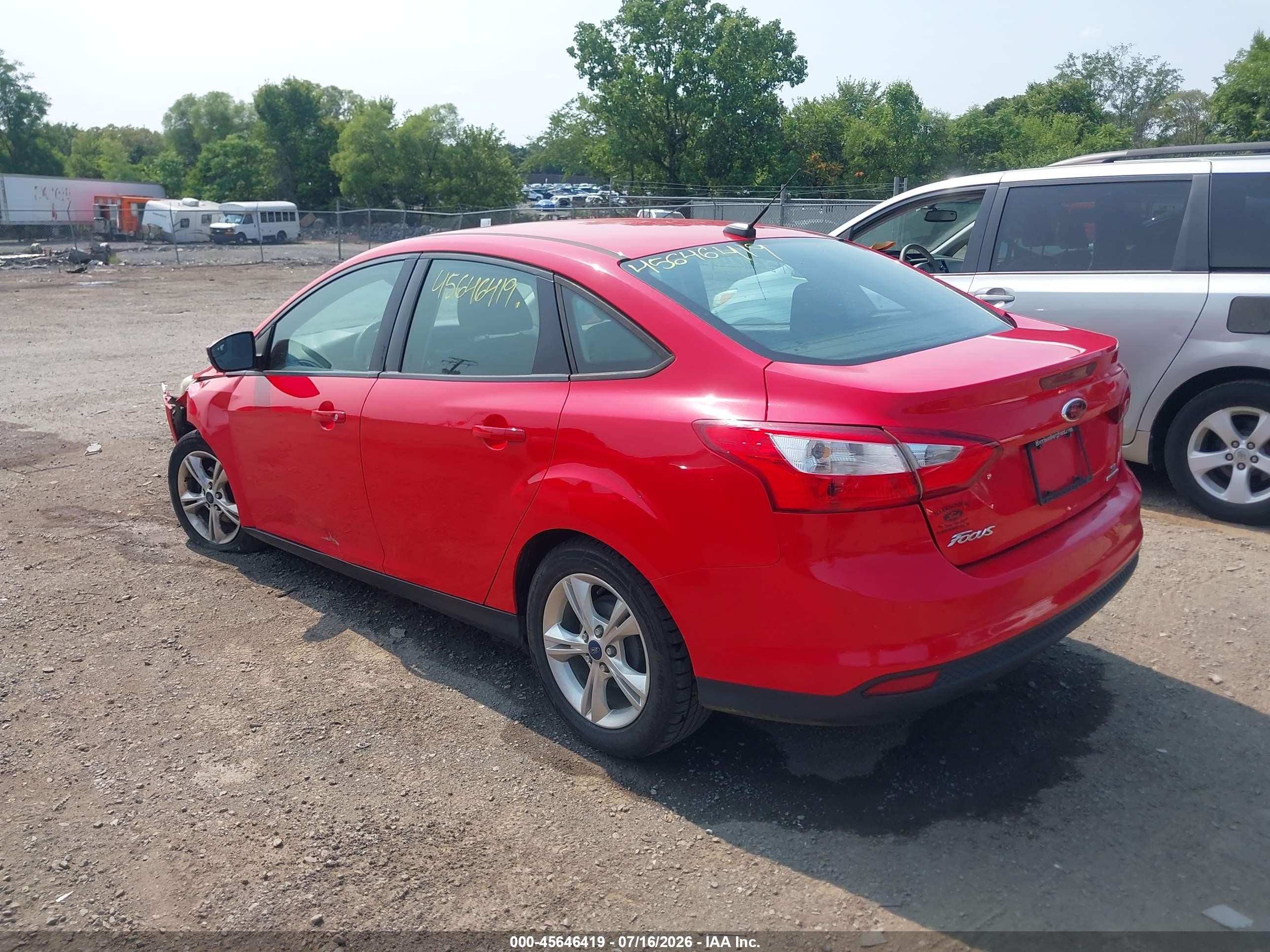 2014 Ford Focus Se Red vin: 1FADP3F22EL192122