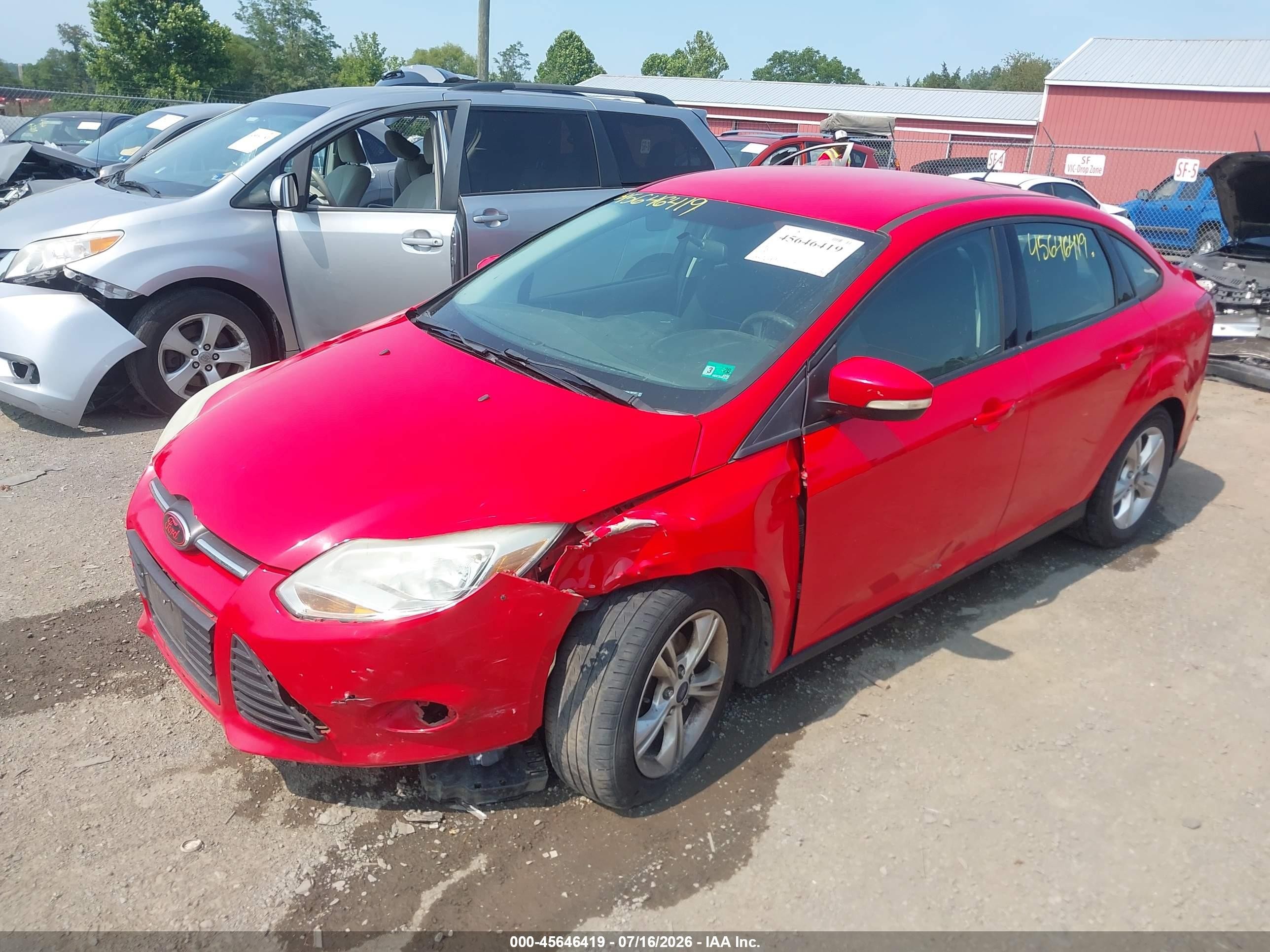 2014 Ford Focus Se Red vin: 1FADP3F22EL192122