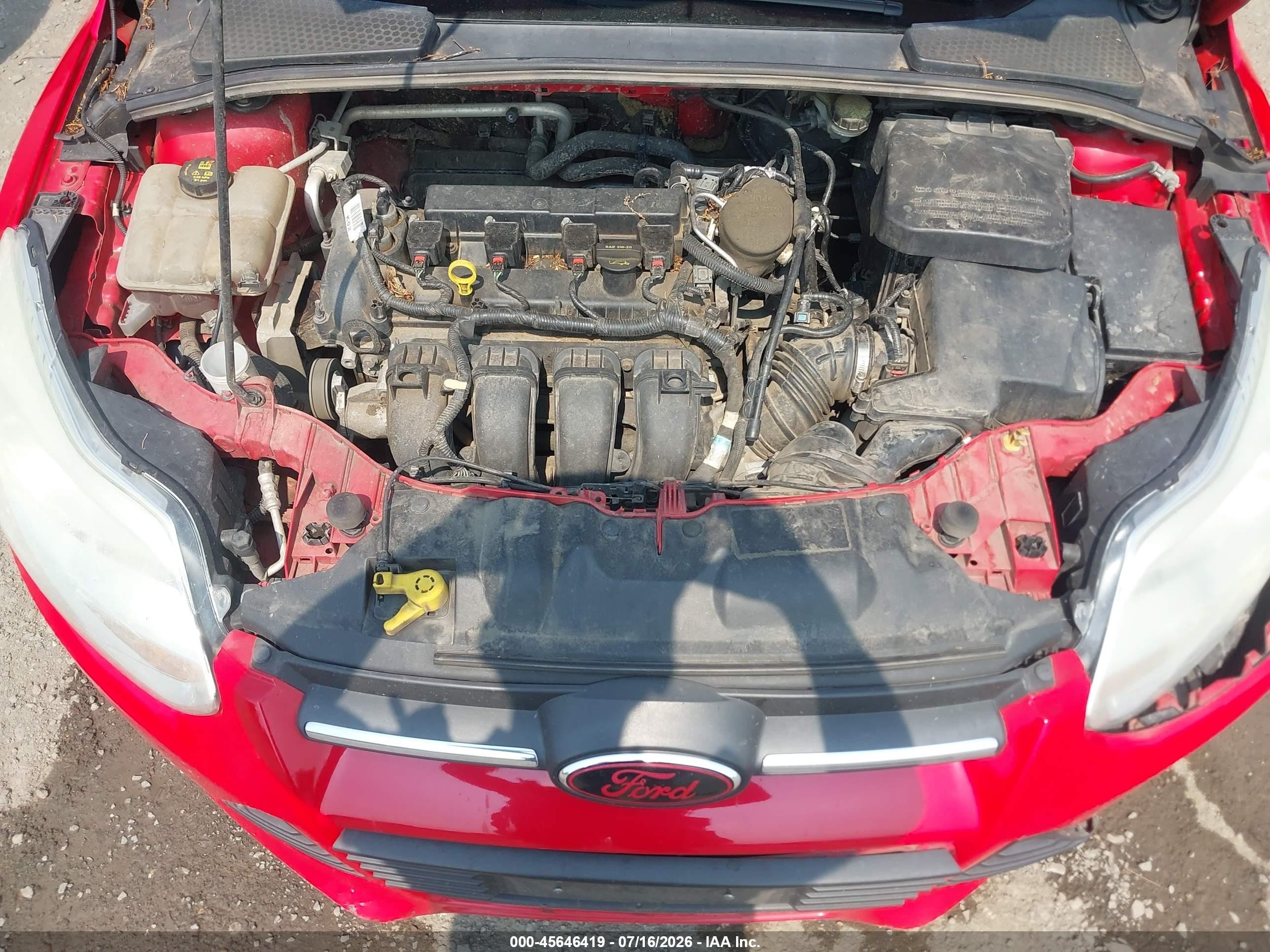 2014 Ford Focus Se Red vin: 1FADP3F22EL192122