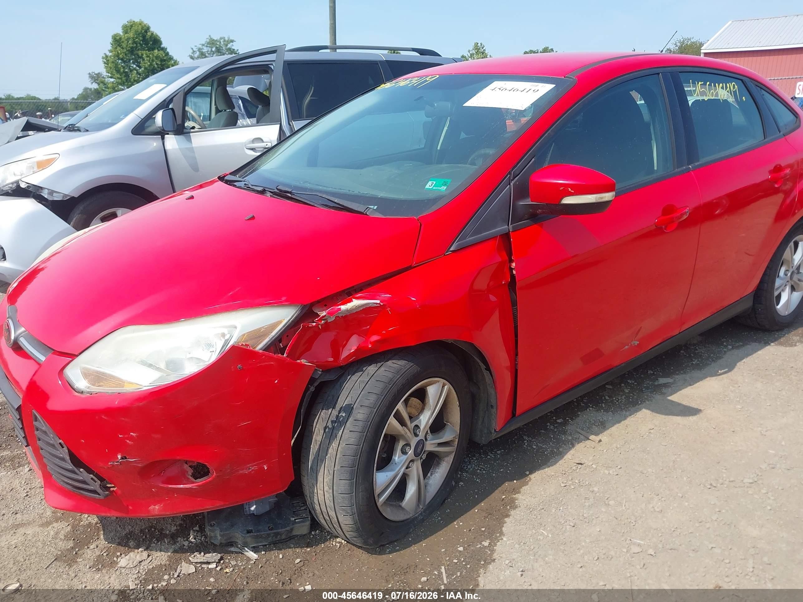 2014 Ford Focus Se Red vin: 1FADP3F22EL192122