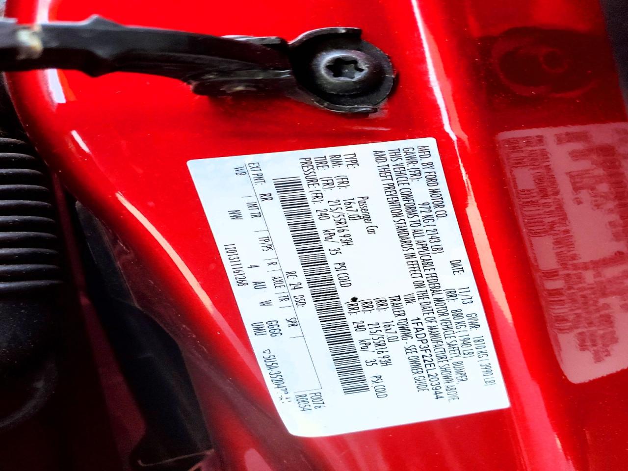 2014 Ford Focus Se Red vin: 1FADP3F22EL203944