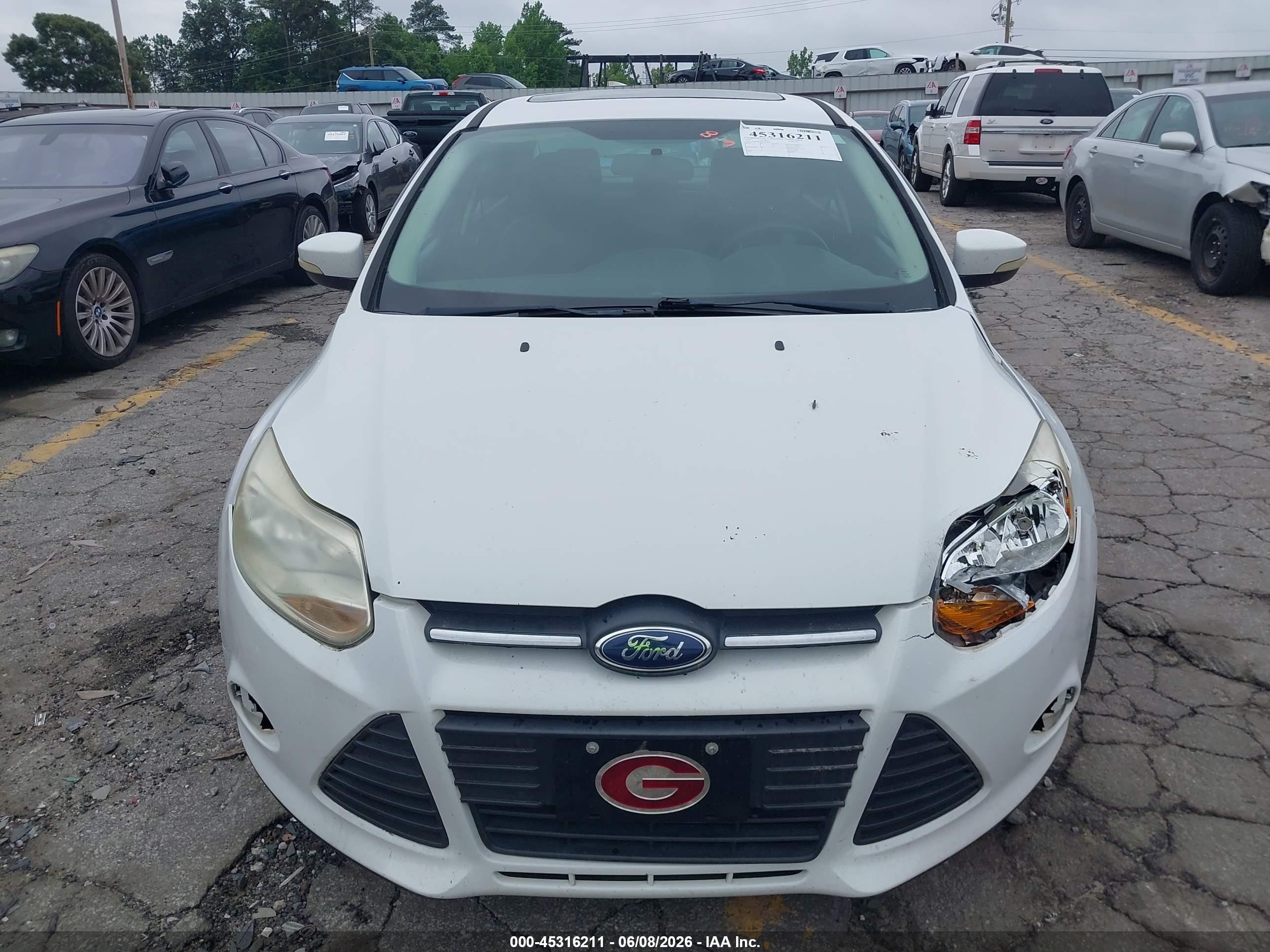 2014 Ford Focus Se White vin: 1FADP3F22EL243845