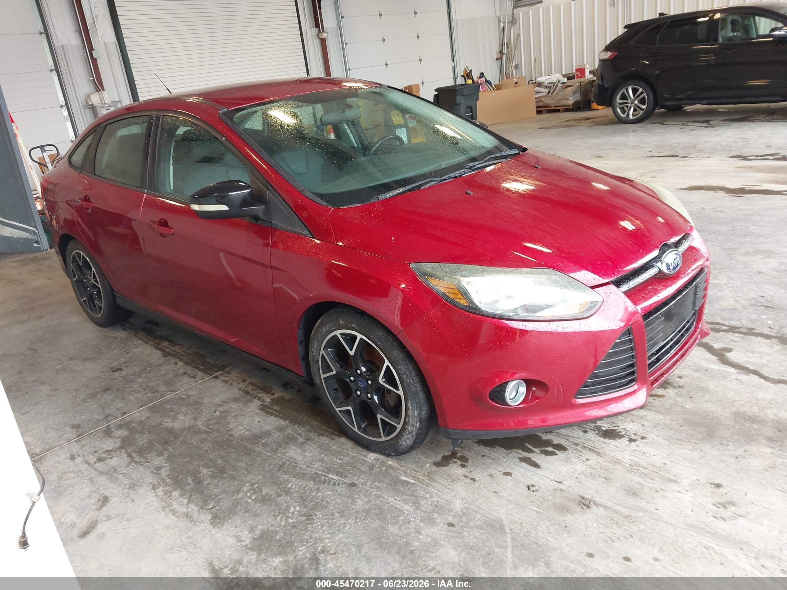 2014 Ford Focus Se Red vin: 1FADP3F22EL244509