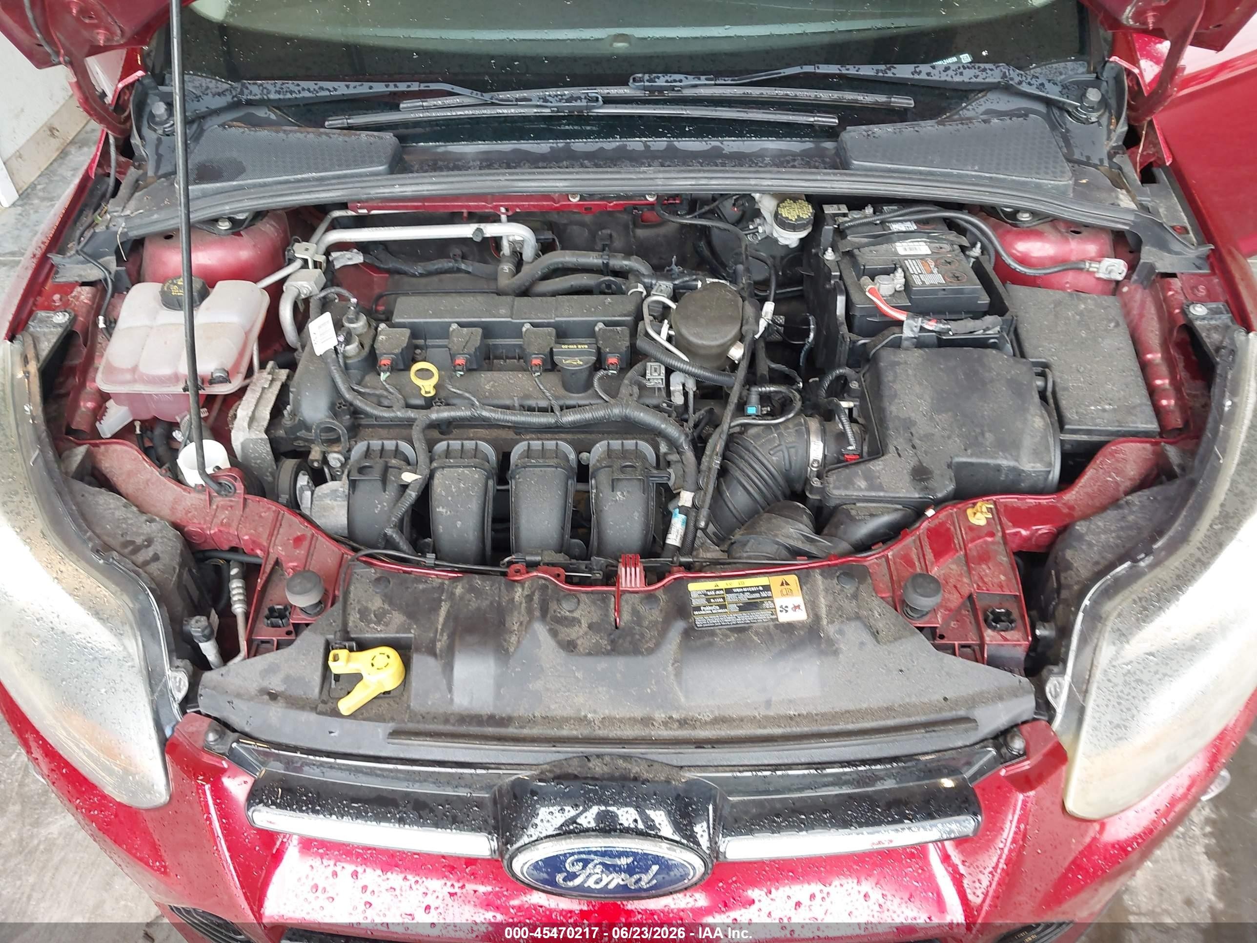 2014 Ford Focus Se Red vin: 1FADP3F22EL244509