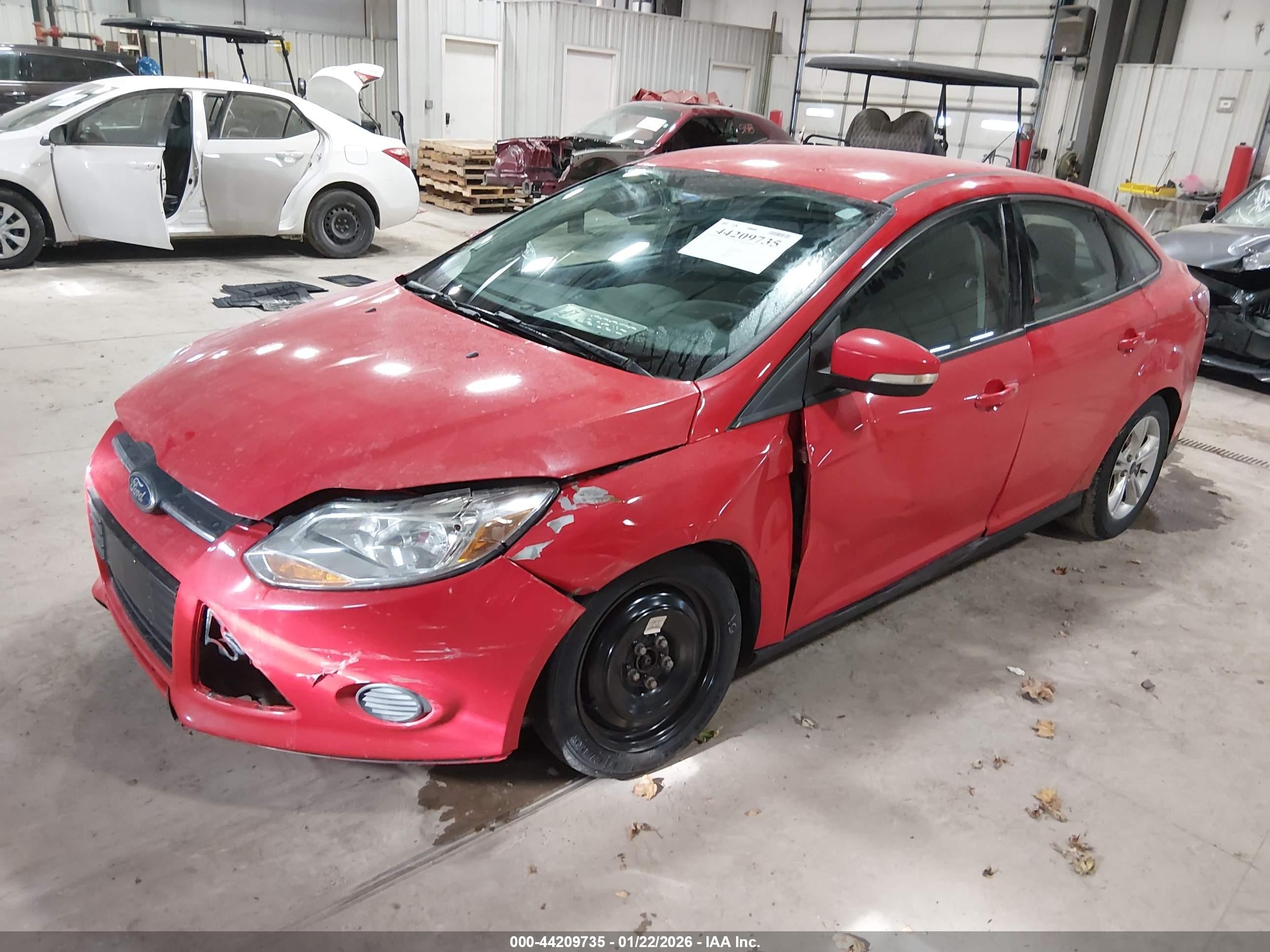 2014 Ford Focus Se Red vin: 1FADP3F22EL272553