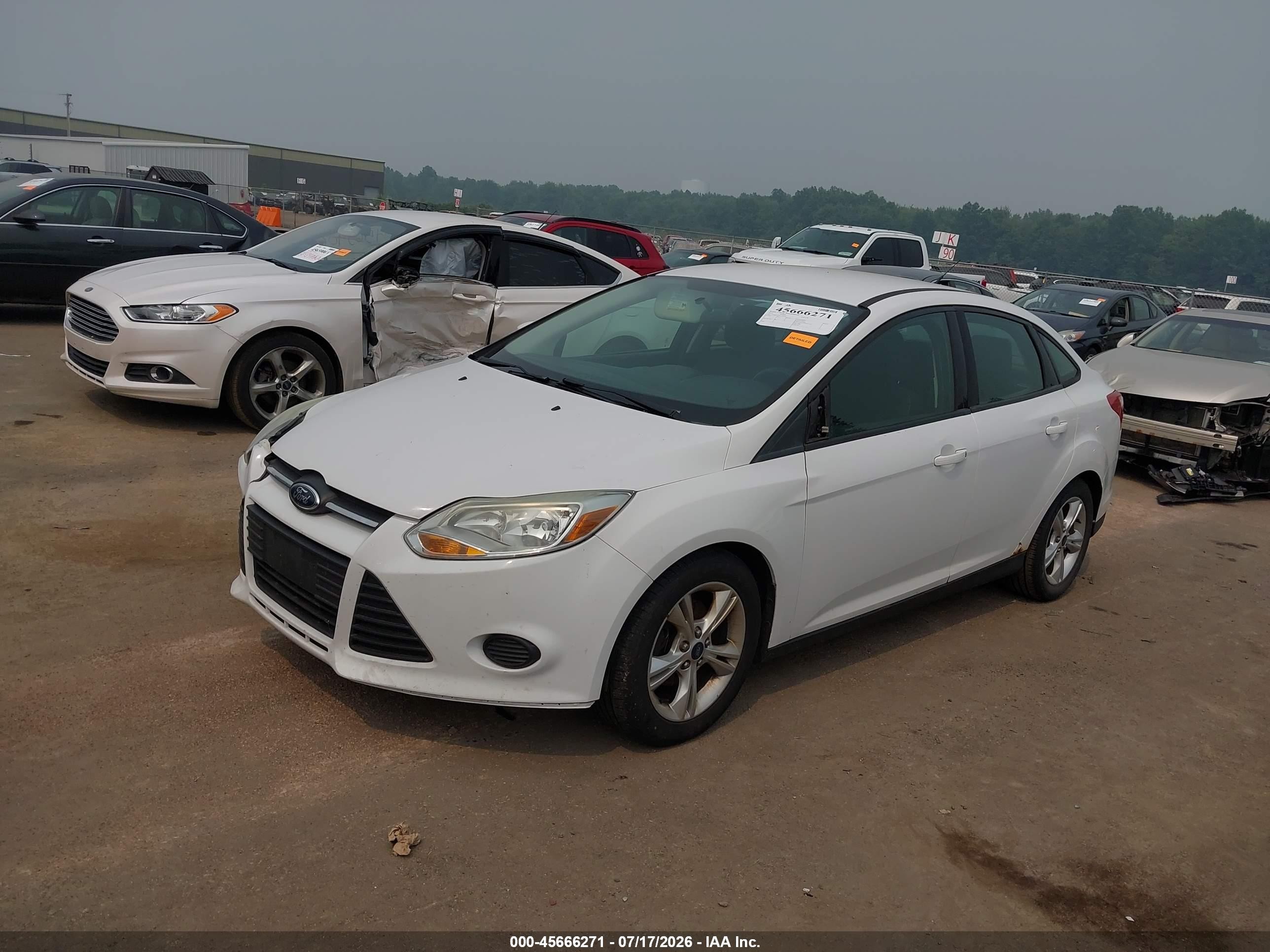 2014 Ford Focus Se White vin: 1FADP3F22EL282564