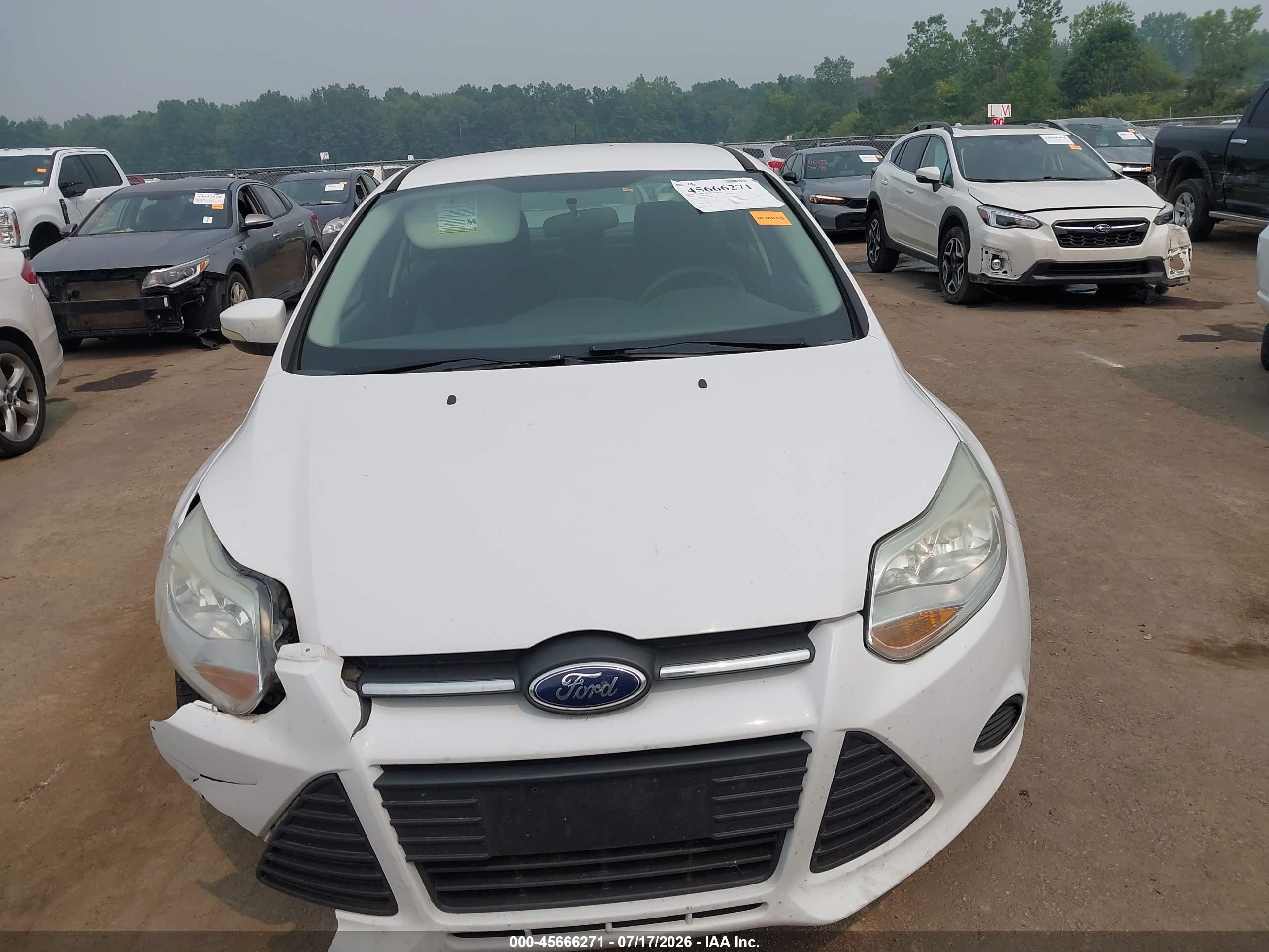 2014 Ford Focus Se White vin: 1FADP3F22EL282564
