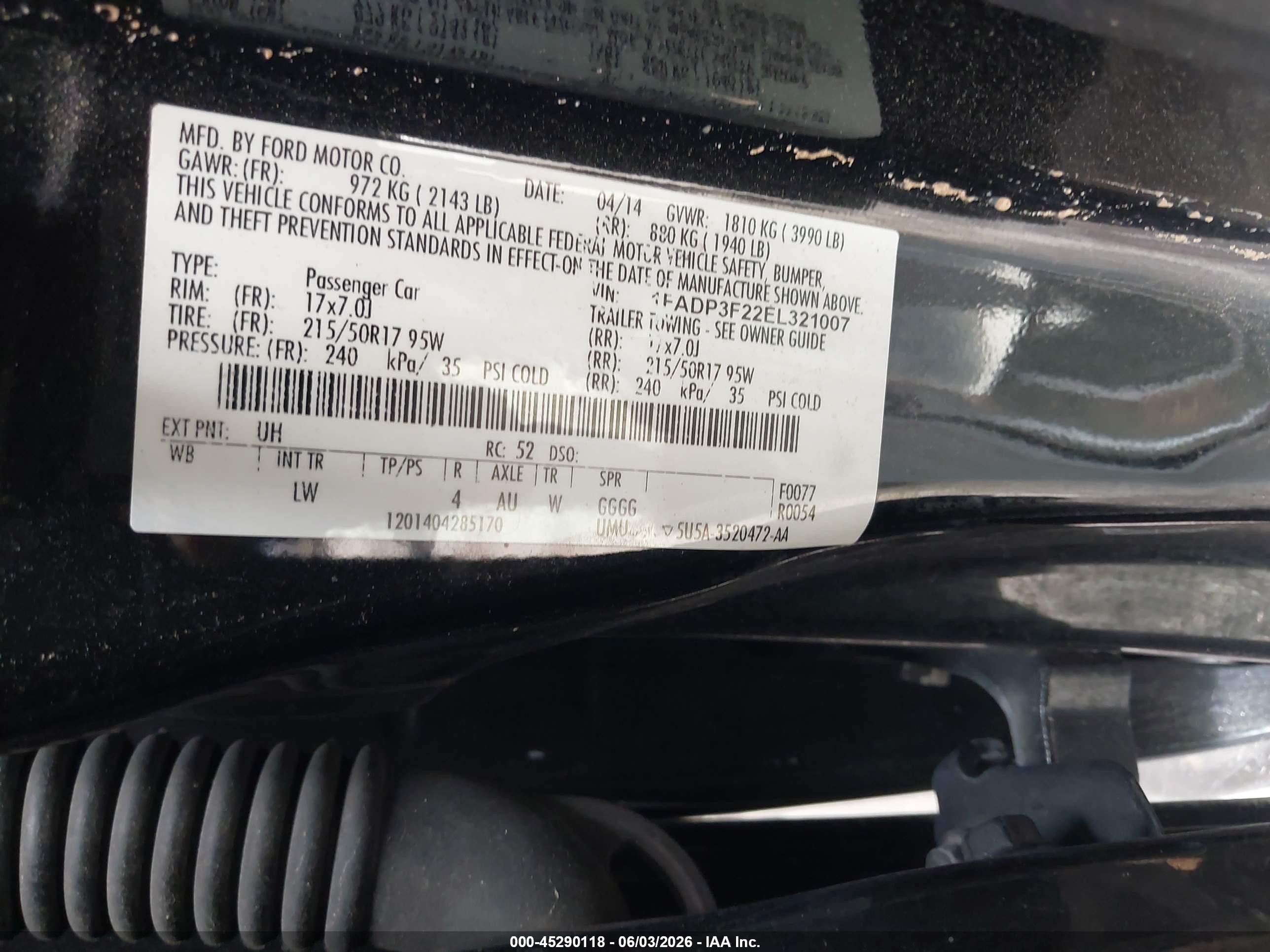 2014 Ford Focus Se Black vin: 1FADP3F22EL321007