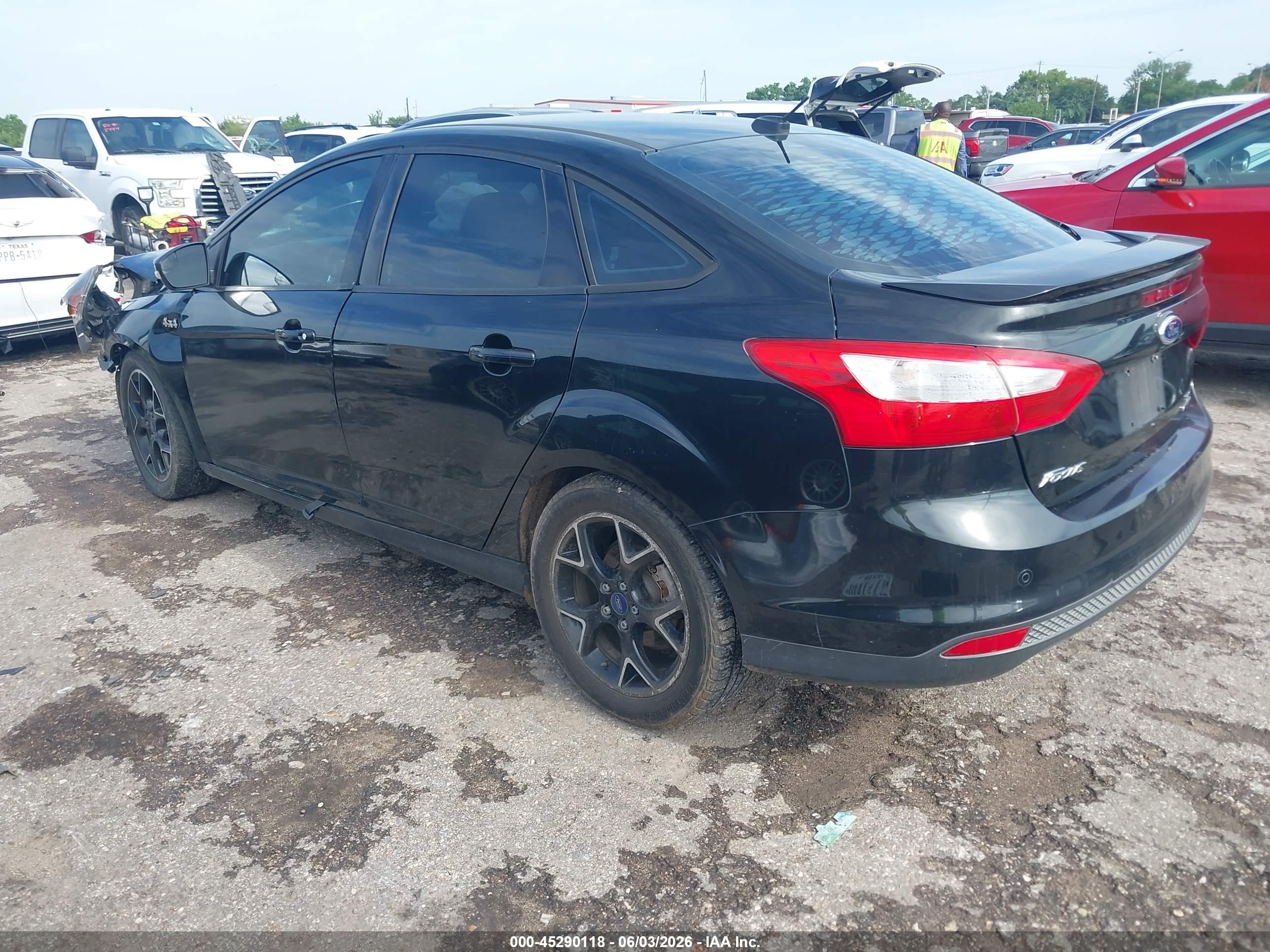 2014 Ford Focus Se Black vin: 1FADP3F22EL321007