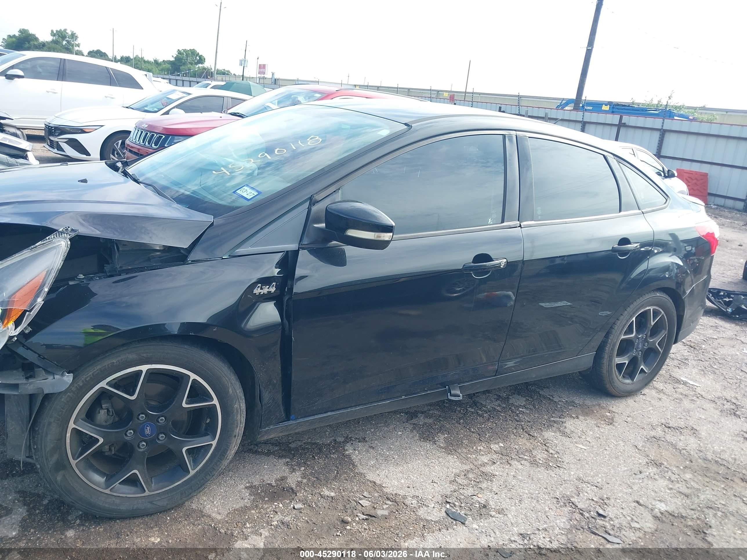 2014 Ford Focus Se Black vin: 1FADP3F22EL321007