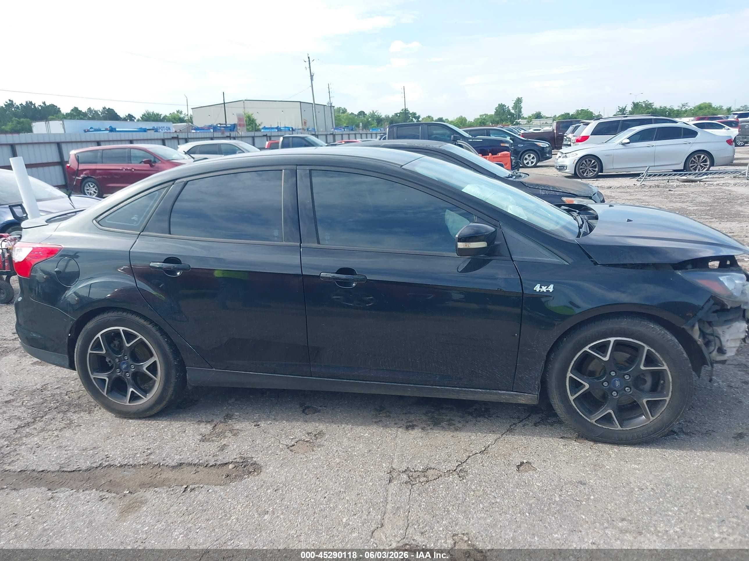 2014 Ford Focus Se Black vin: 1FADP3F22EL321007