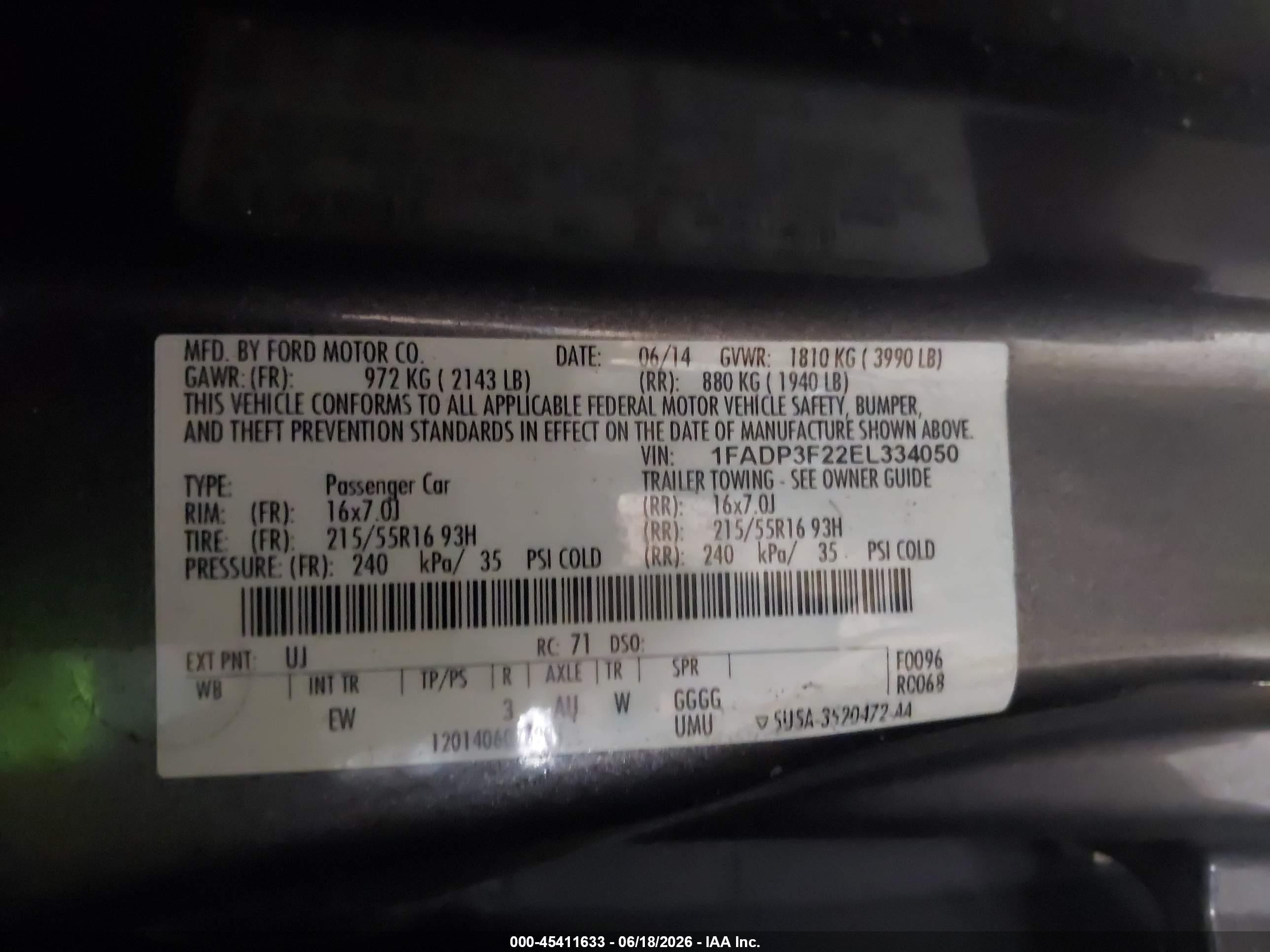 2014 Ford Focus Se Gray vin: 1FADP3F22EL334050