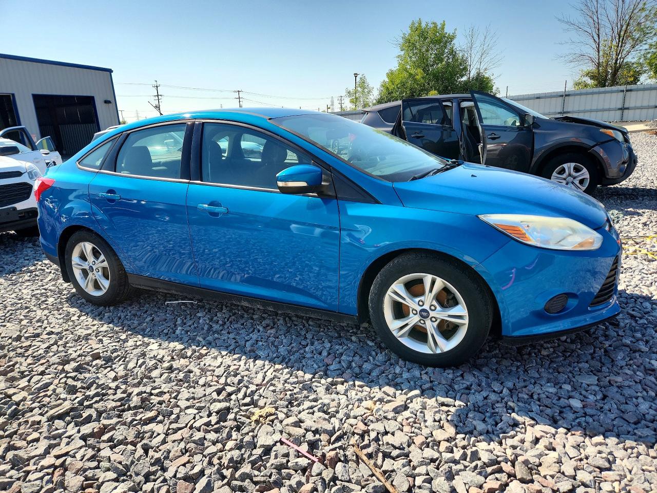 2014 Ford Focus Se Blue vin: 1FADP3F22EL337093