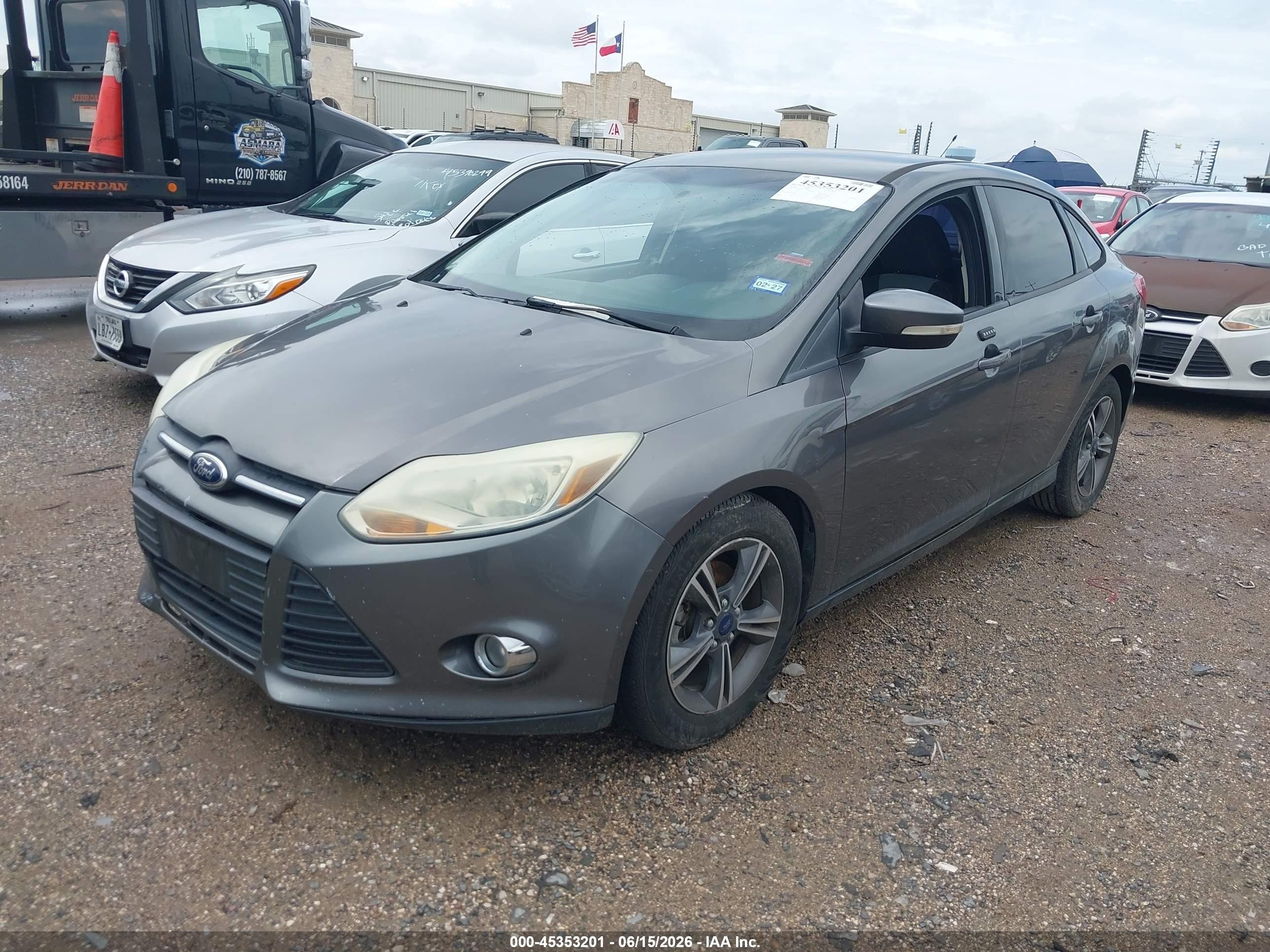 2014 Ford Focus Se Gray vin: 1FADP3F22EL340835