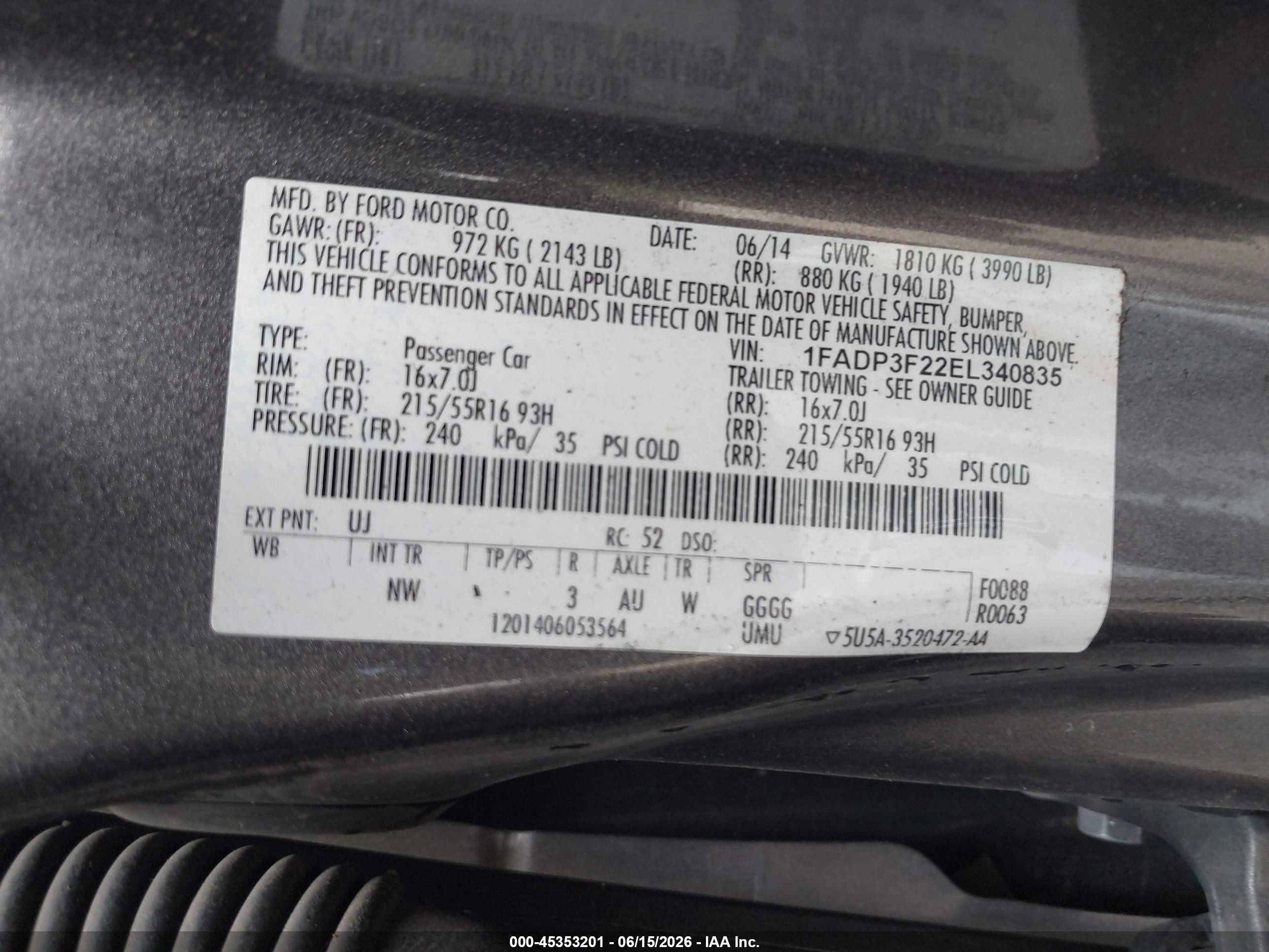 2014 Ford Focus Se Gray vin: 1FADP3F22EL340835