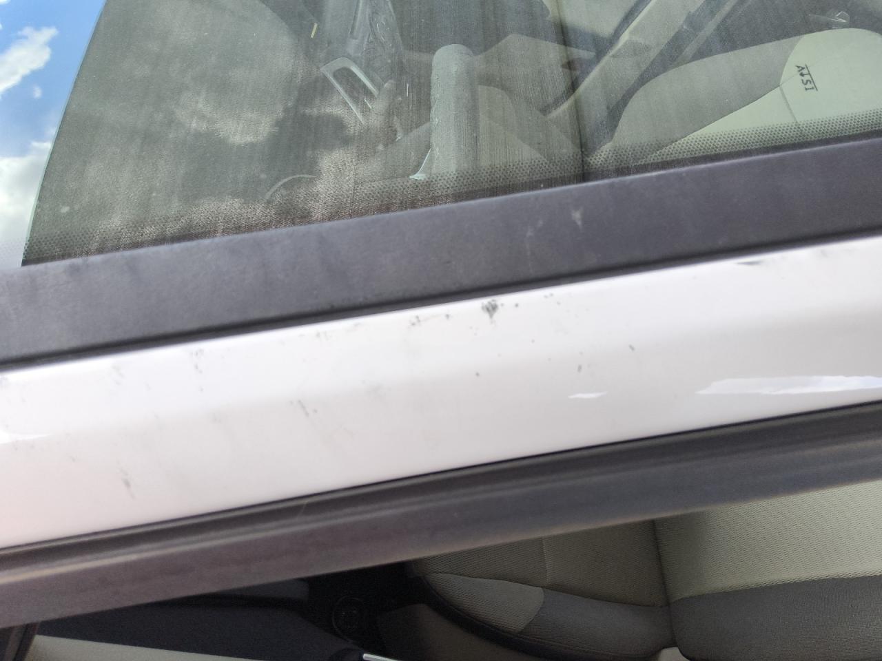 2014 Ford Focus Se White vin: 1FADP3F22EL345890 Damage: Left Drip Rail, Chipped, 2