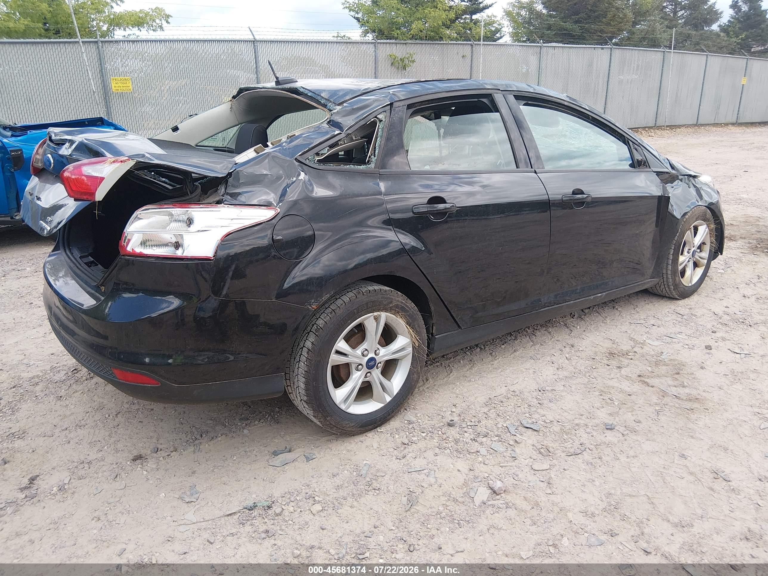 2014 Ford Focus Se Черный vin: 1FADP3F22EL364147