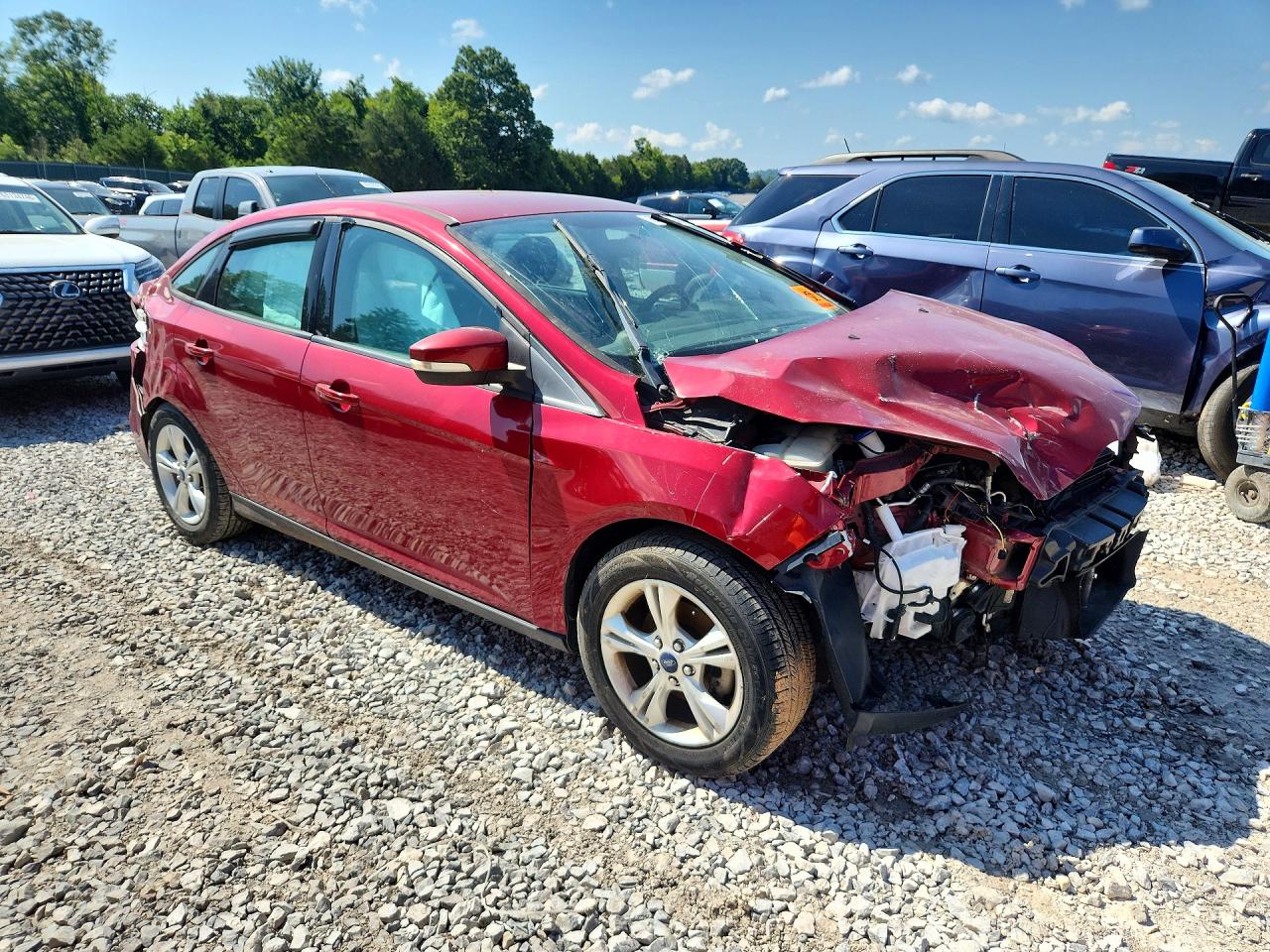 2014 Ford Focus Se Red vin: 1FADP3F22EL388139