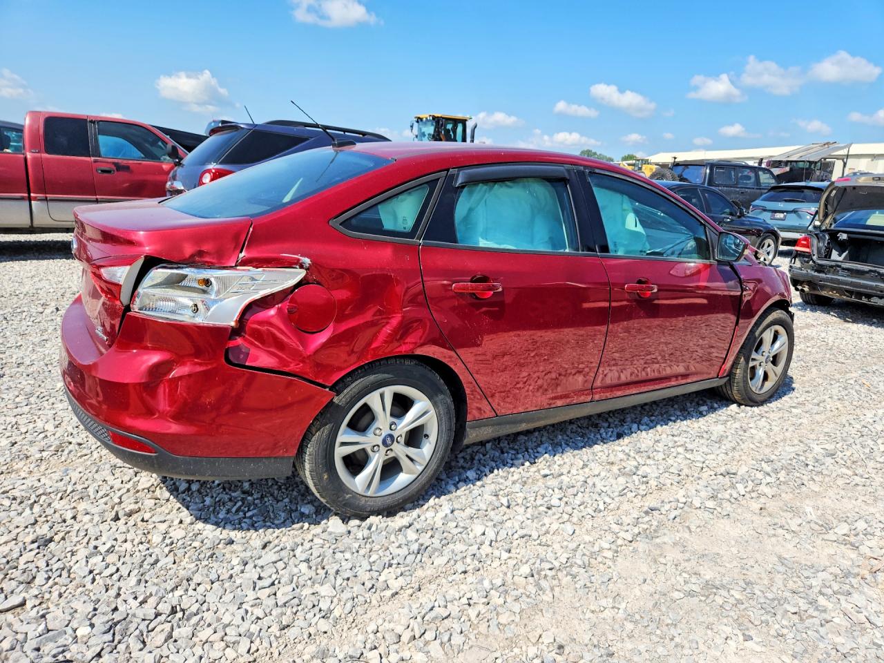 2014 Ford Focus Se Red vin: 1FADP3F22EL388139