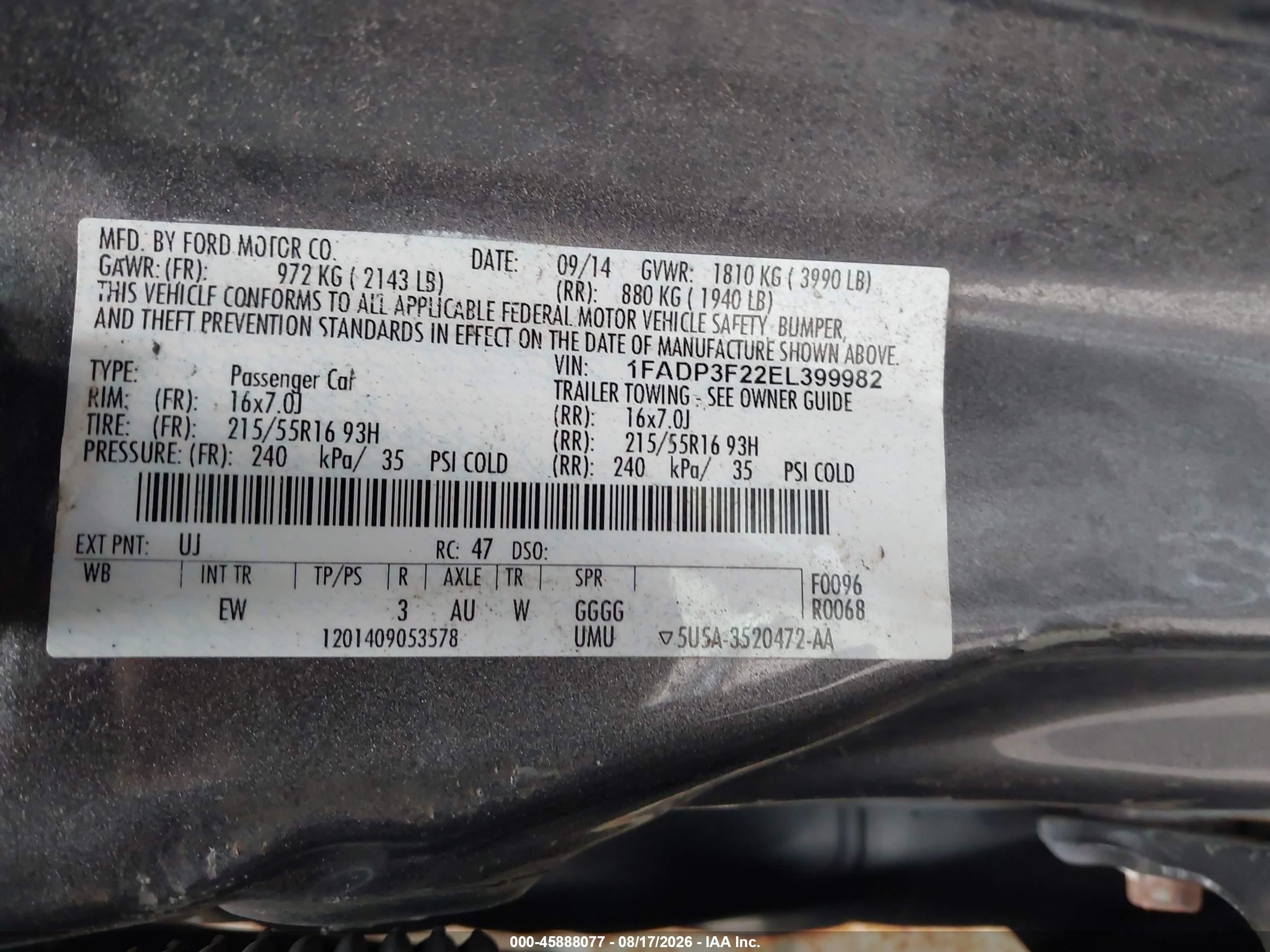 2014 Ford Focus Se Серый vin: 1FADP3F22EL399982