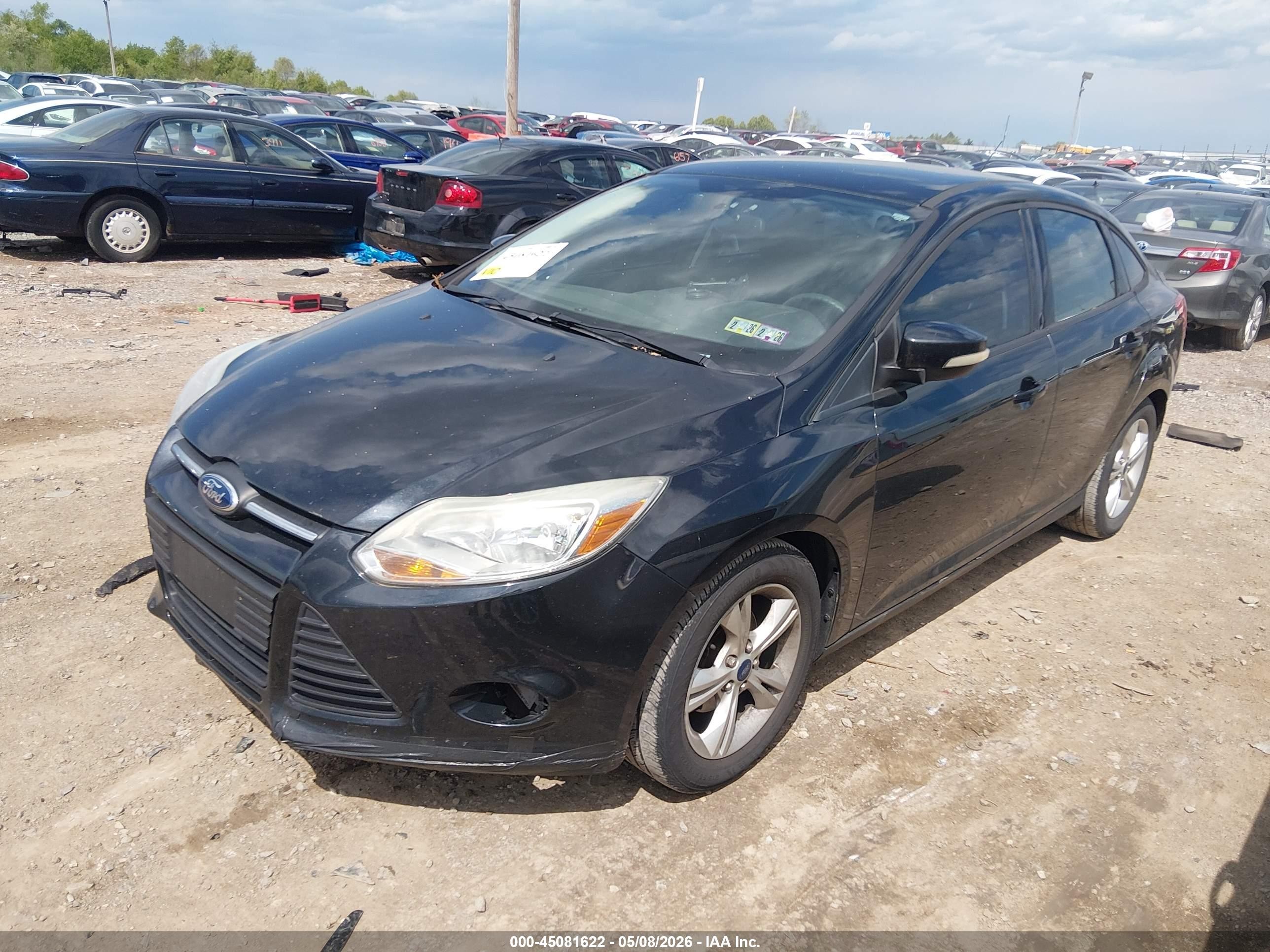 2014 Ford Focus Se Черный vin: 1FADP3F22EL434908