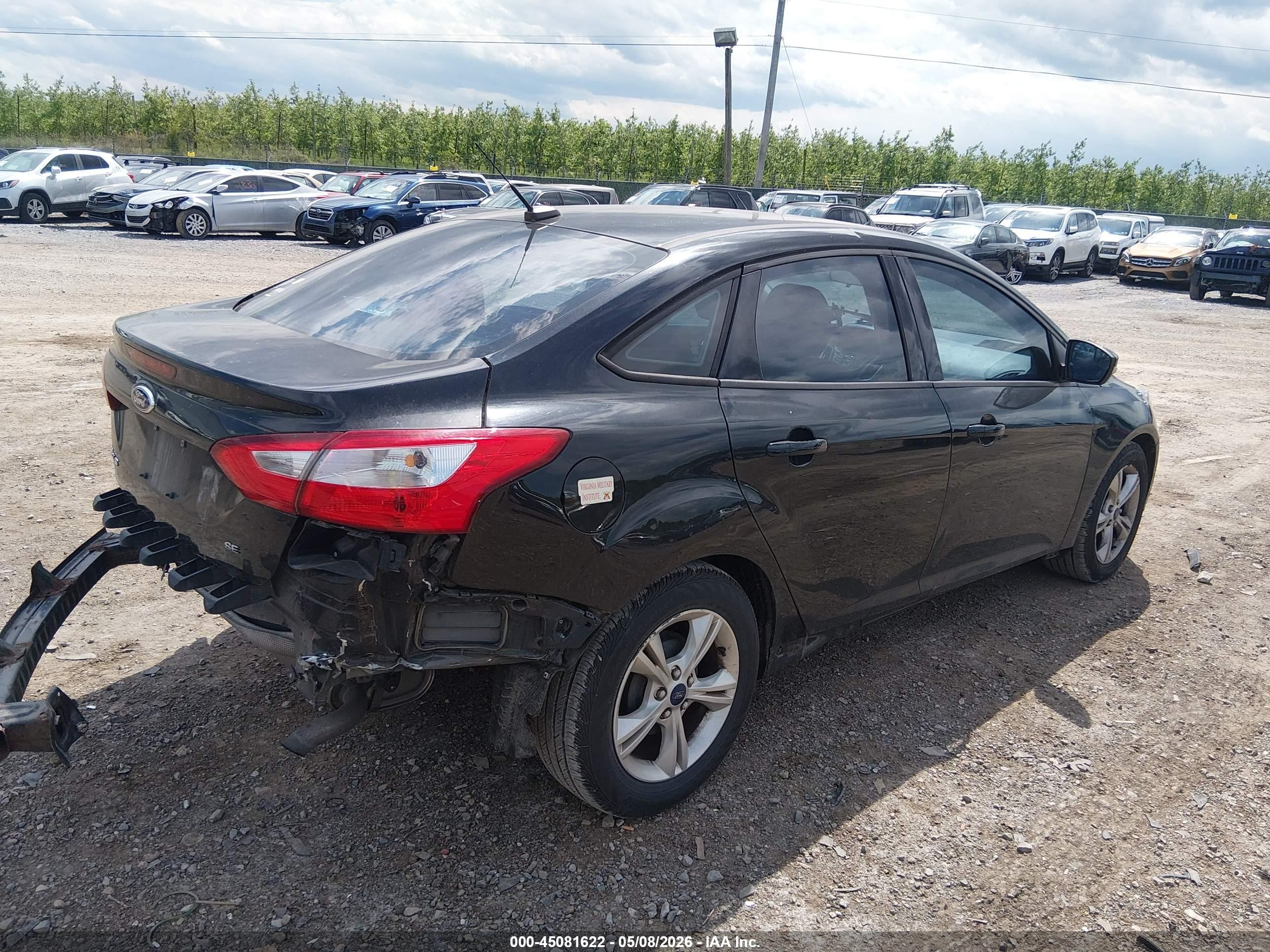 2014 Ford Focus Se Черный vin: 1FADP3F22EL434908