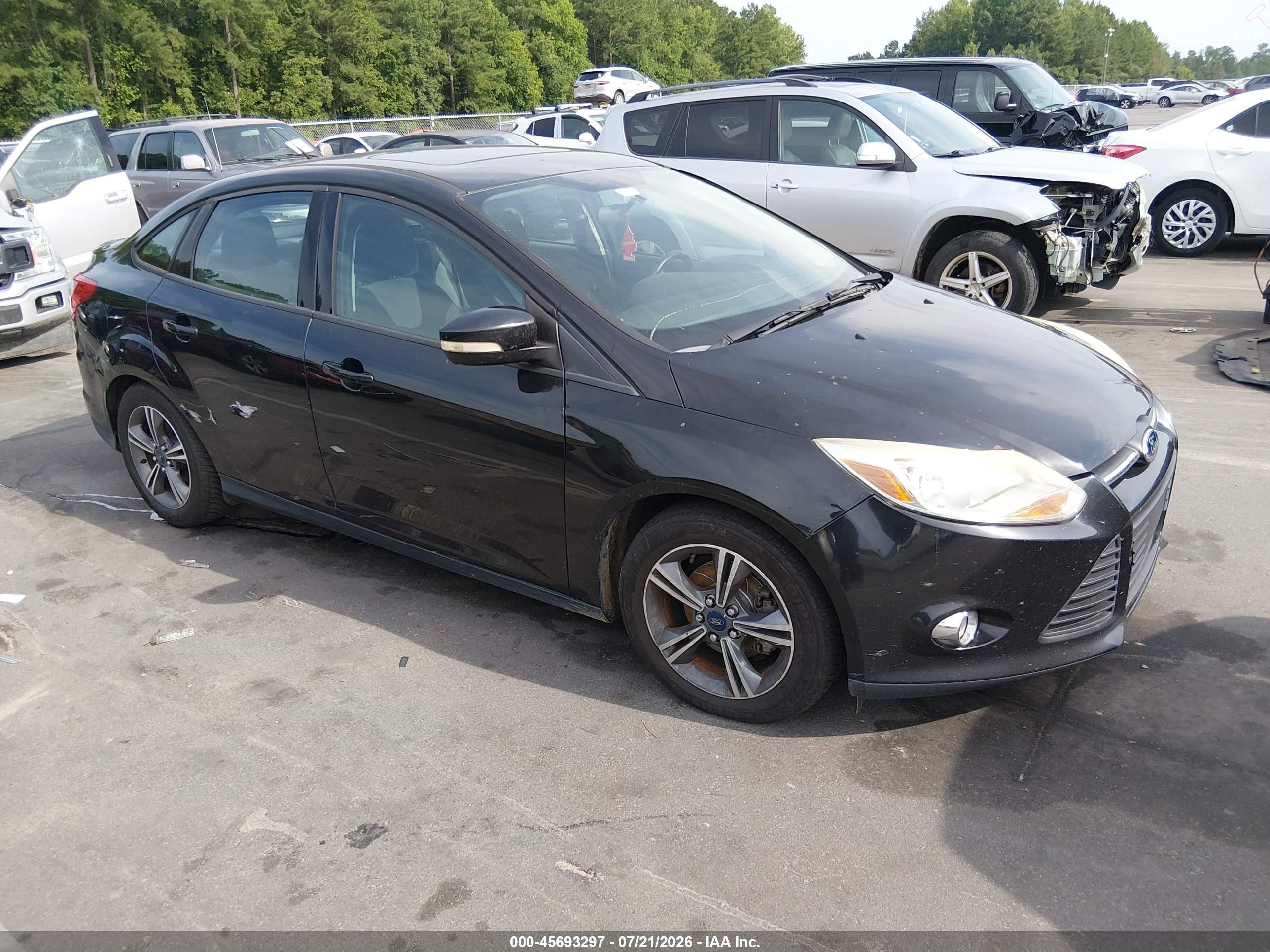 2014 Ford Focus Se Black vin: 1FADP3F22EL435976
