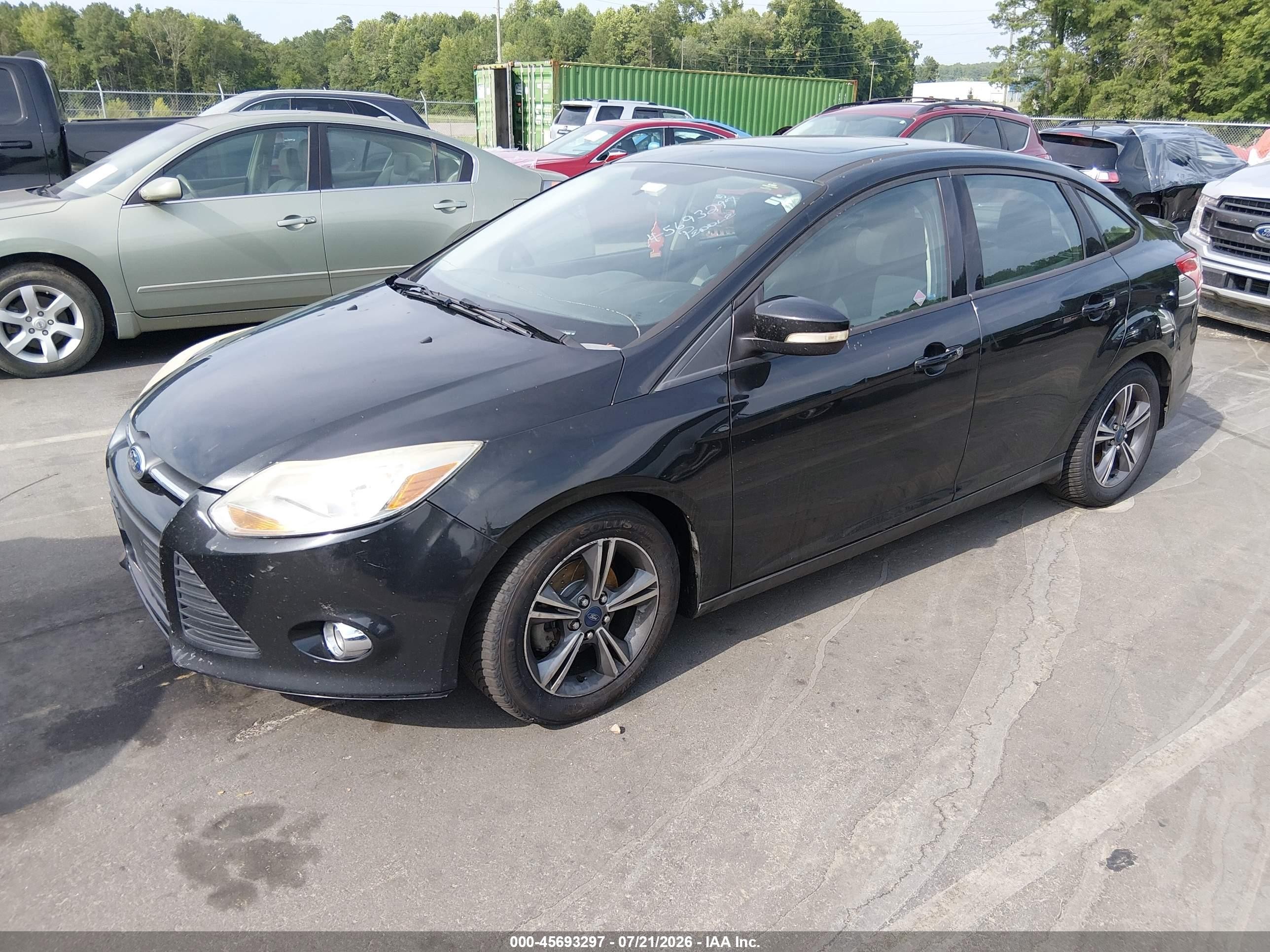 2014 Ford Focus Se Black vin: 1FADP3F22EL435976