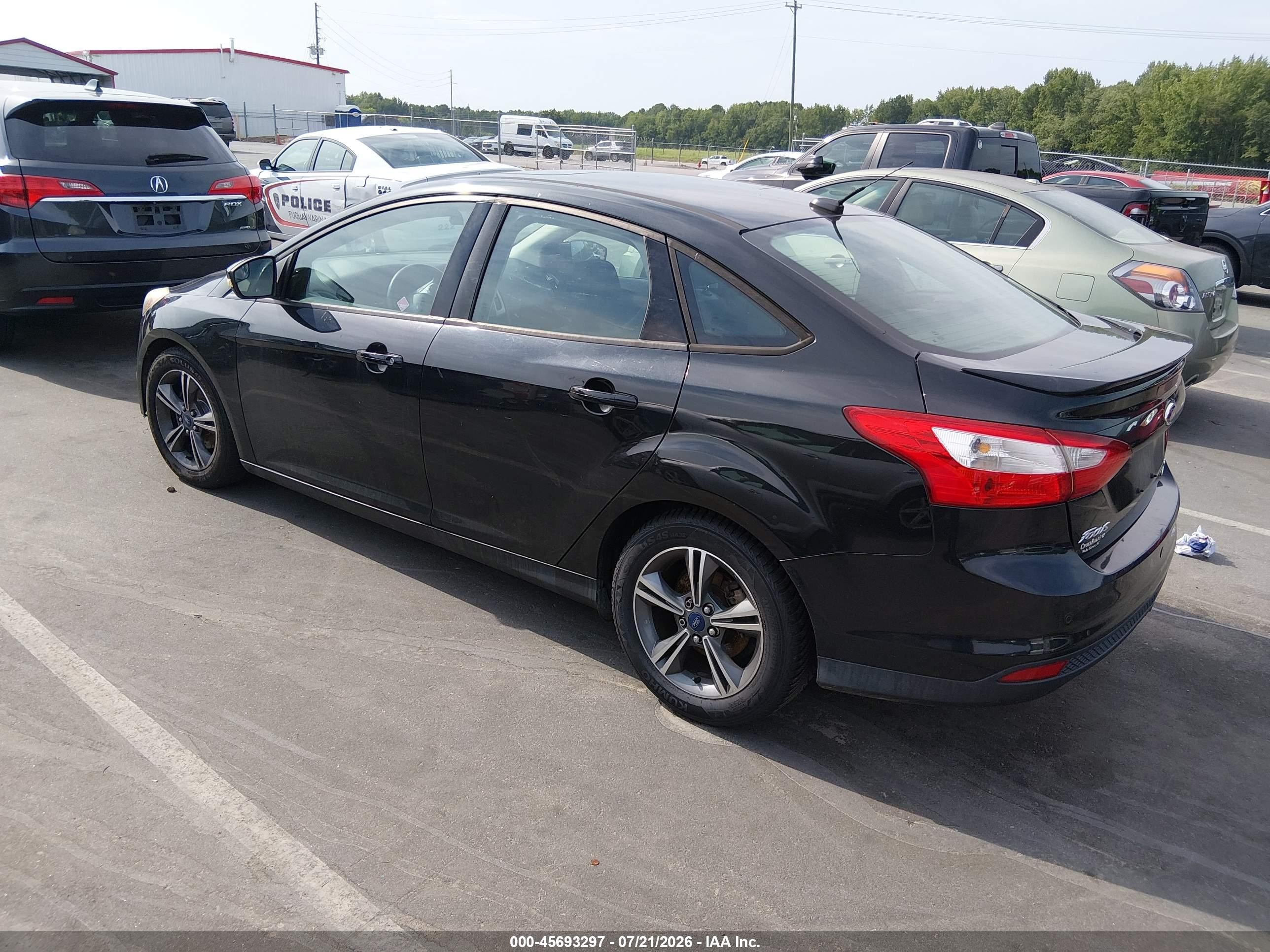 2014 Ford Focus Se Black vin: 1FADP3F22EL435976