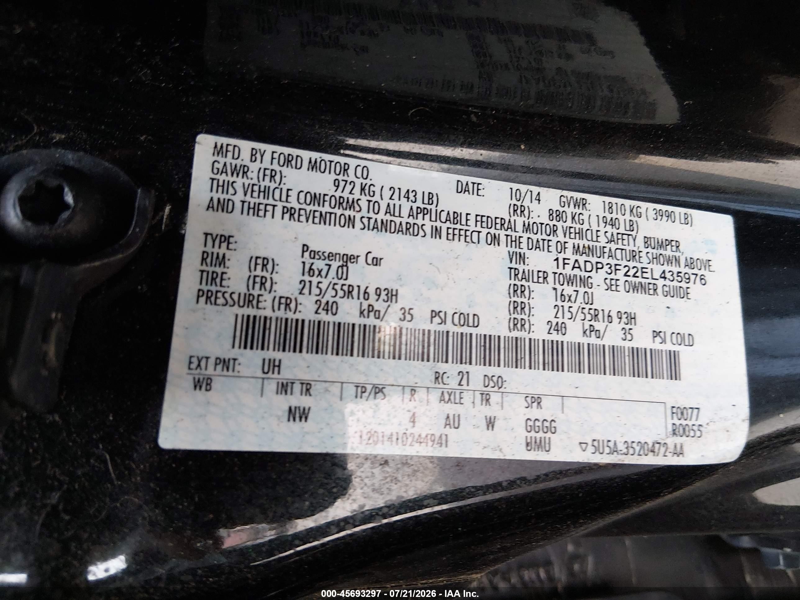 2014 Ford Focus Se Black vin: 1FADP3F22EL435976