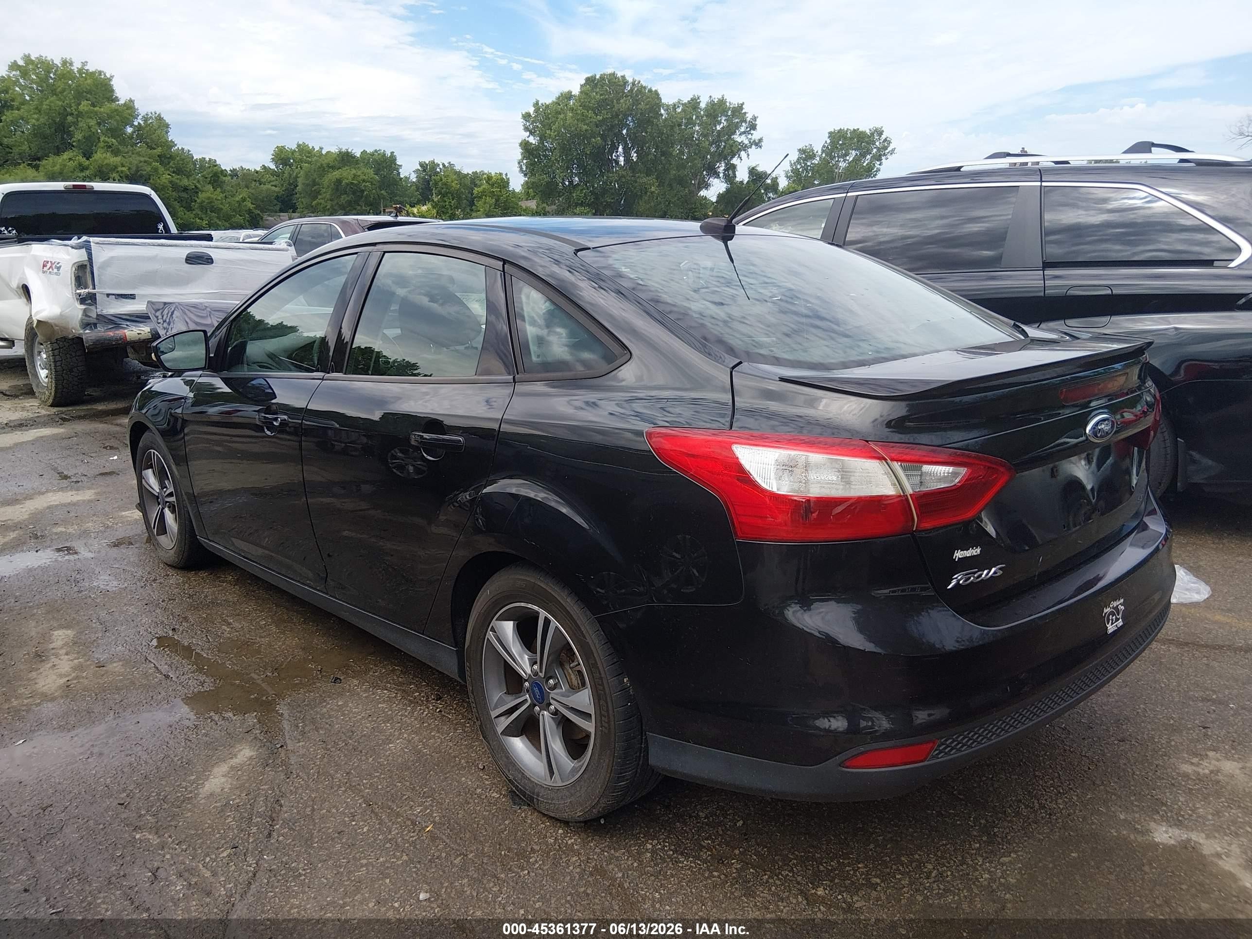 2014 Ford Focus Se Black vin: 1FADP3F22EL449697