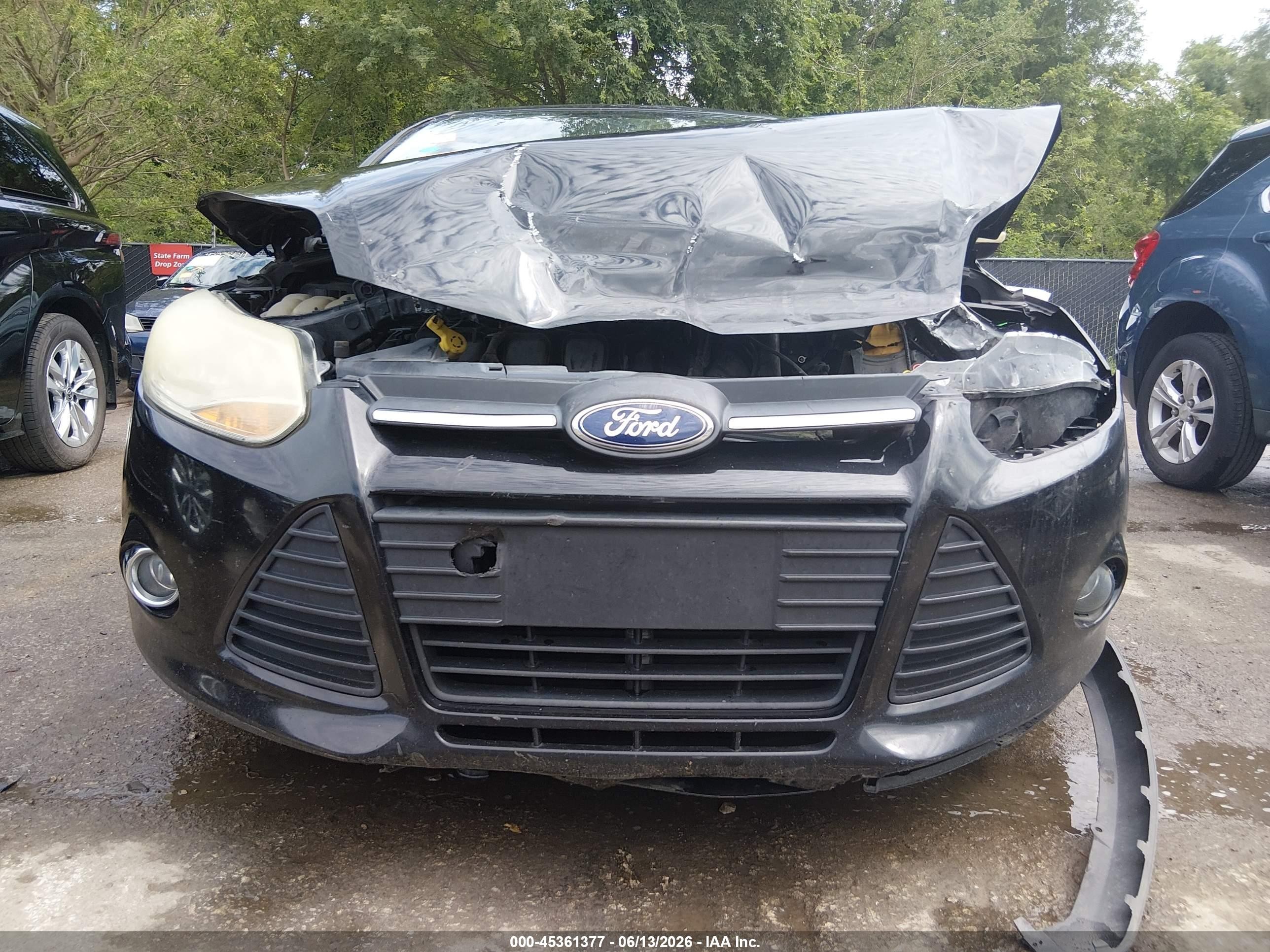 2014 Ford Focus Se Black vin: 1FADP3F22EL449697