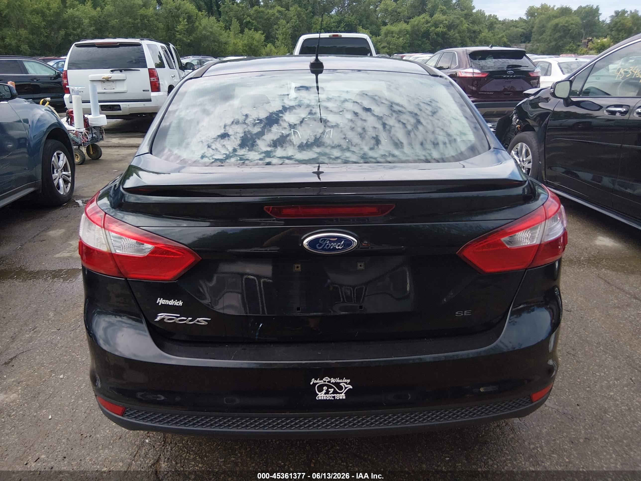 2014 Ford Focus Se Black vin: 1FADP3F22EL449697